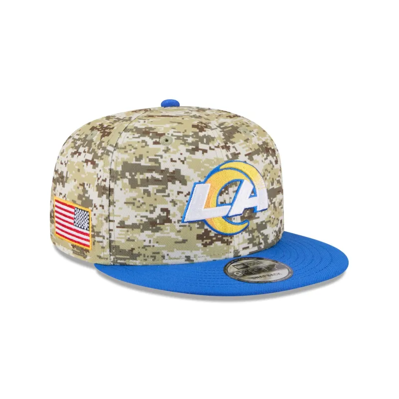 Los Angeles Rams 2025 Salute to Service Fan Gear 9FIFTY Snapback Hat sold by New Era