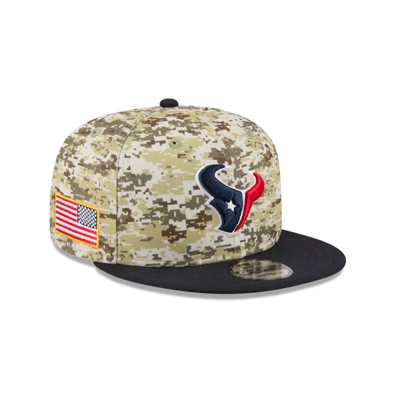 Houston Texans 2025 Salute to Service Fan Gear 9FIFTY Snapback Hat sold by New Era