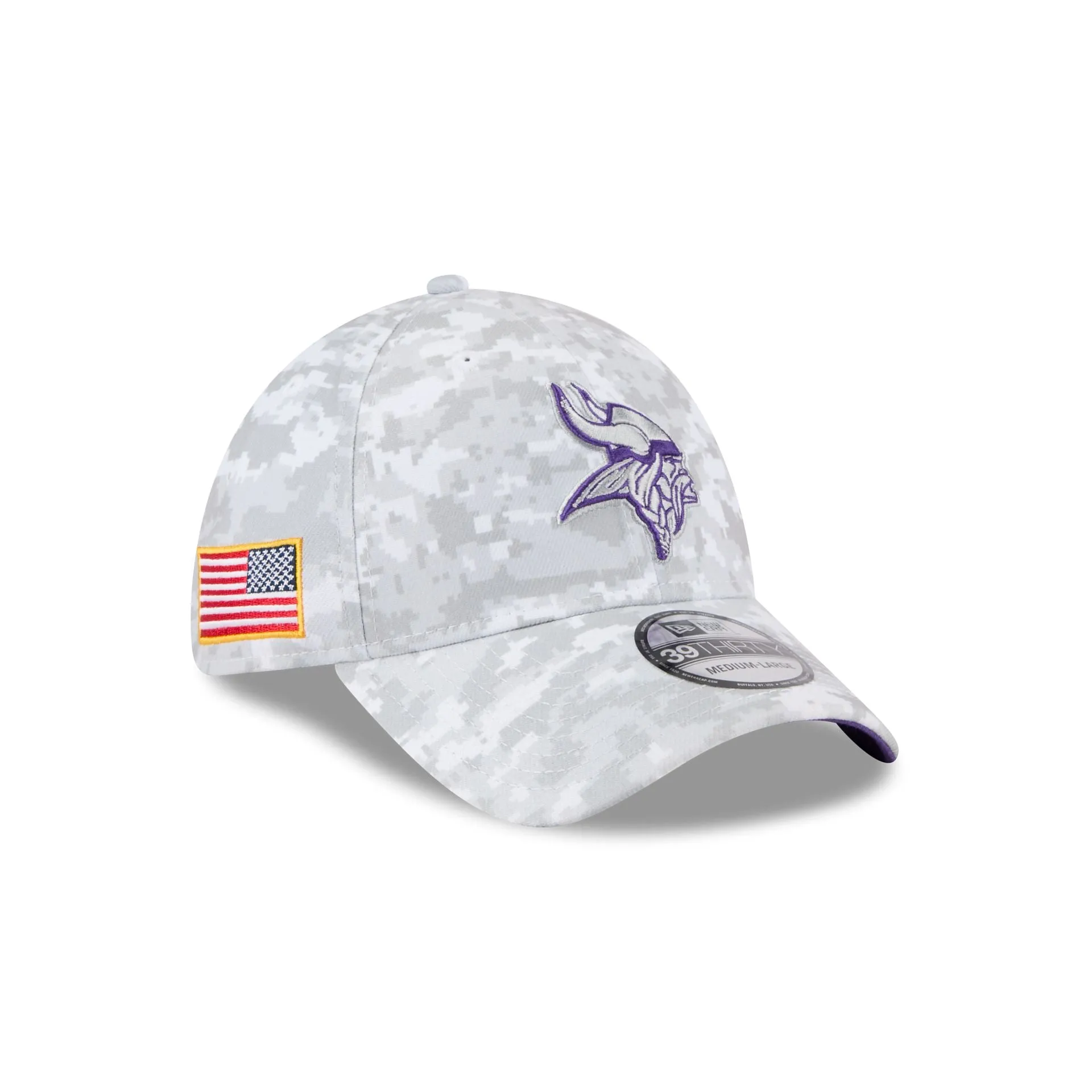 Minnesota Vikings 2025 Salute to Service Fan Gear 39THIRTY Stretch Fit Hat sold by New Era