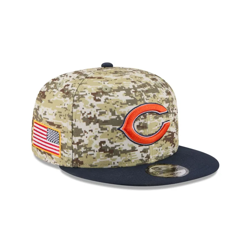 Chicago Bears 2025 Salute to Service Fan Gear 9FIFTY Snapback Hat sold by New Era