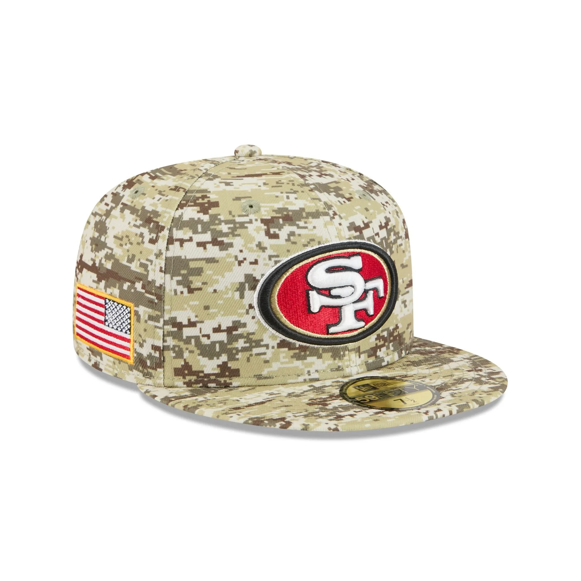 San Francisco 49ers 2025 Salute to Service Fan Gear 59FIFTY Fitted Hat sold by New Era
