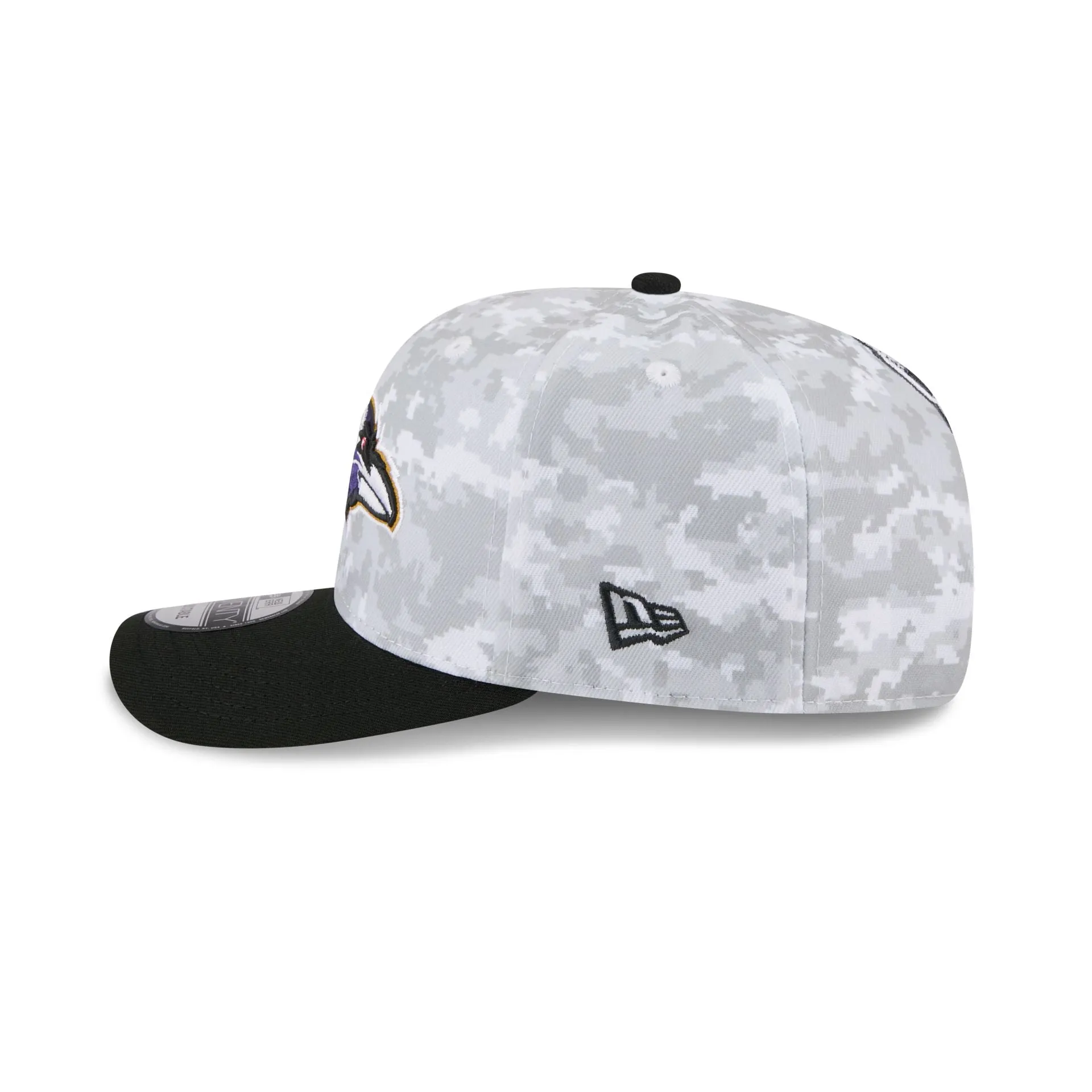 Baltimore Ravens 2025 Salute to Service Fan Gear 9SEVENTY Stretch-Snap Hat sold by New Era product image thumbnail 5