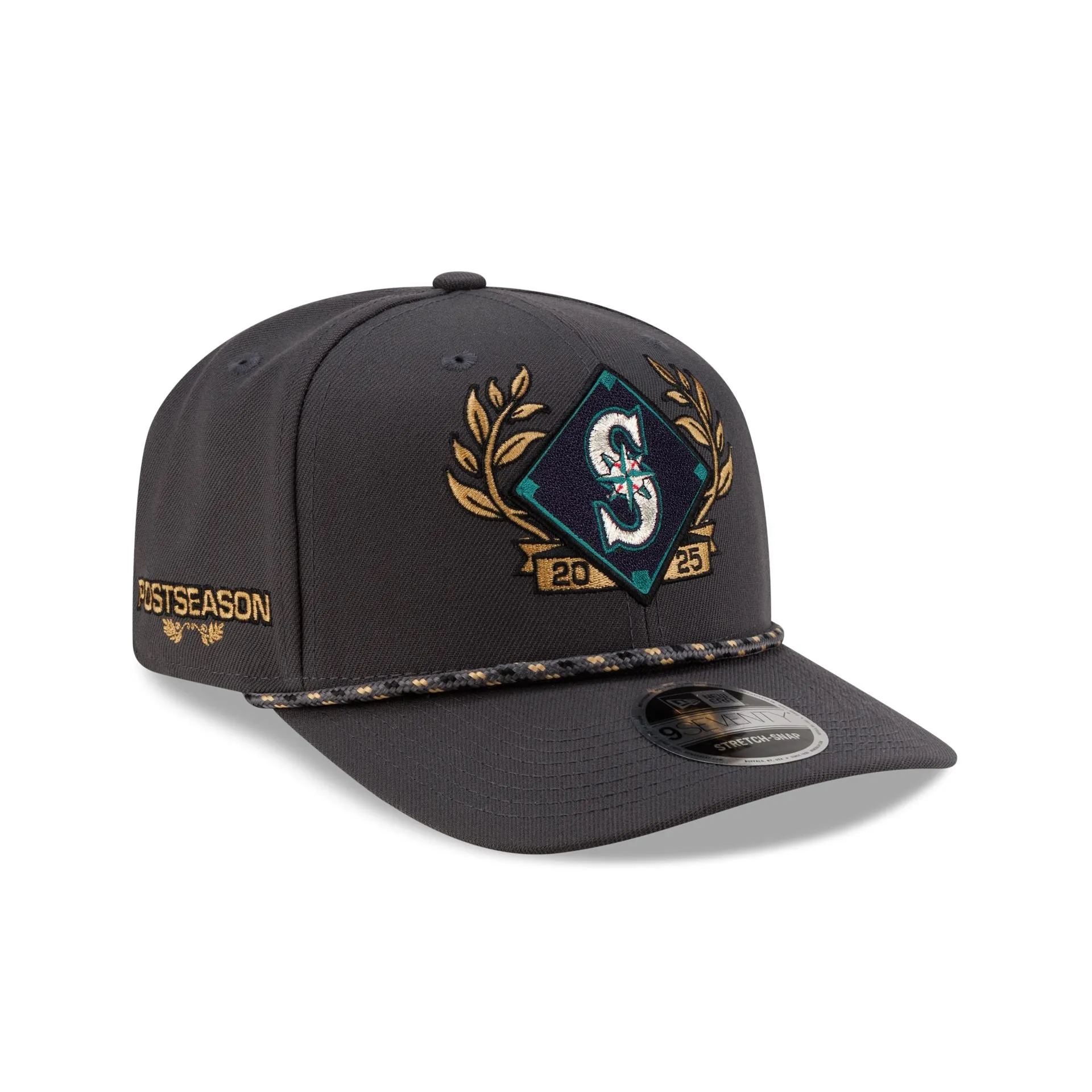 Seattle Mariners 2025 ALDS Locker Room 9SEVENTY Stretch-Snap Hat sold by New Era