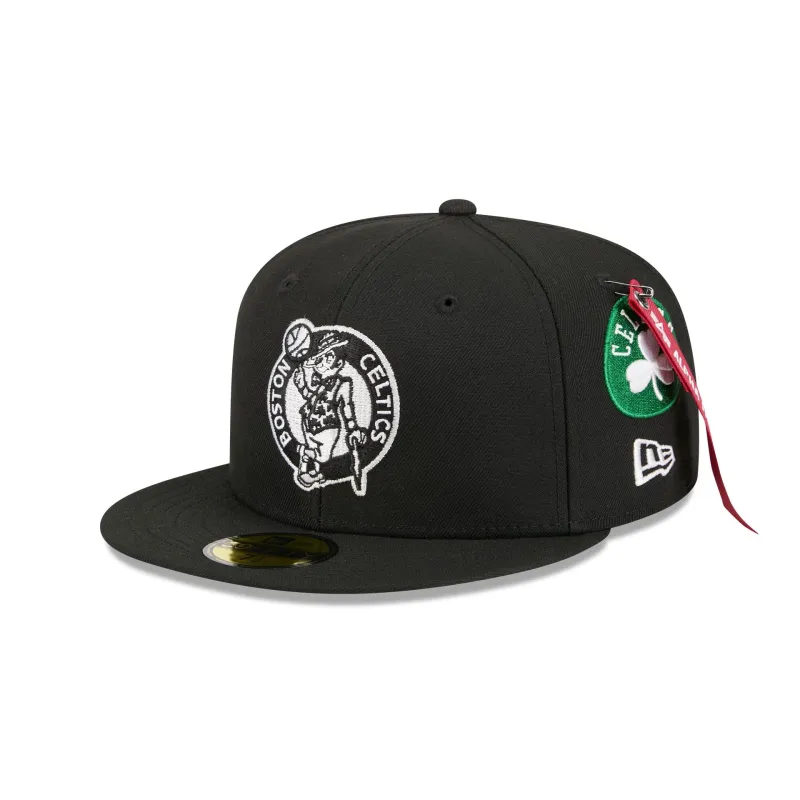 Alpha Industries x Boston Celtics Black 59FIFTY Fitted Hat sold by New Era