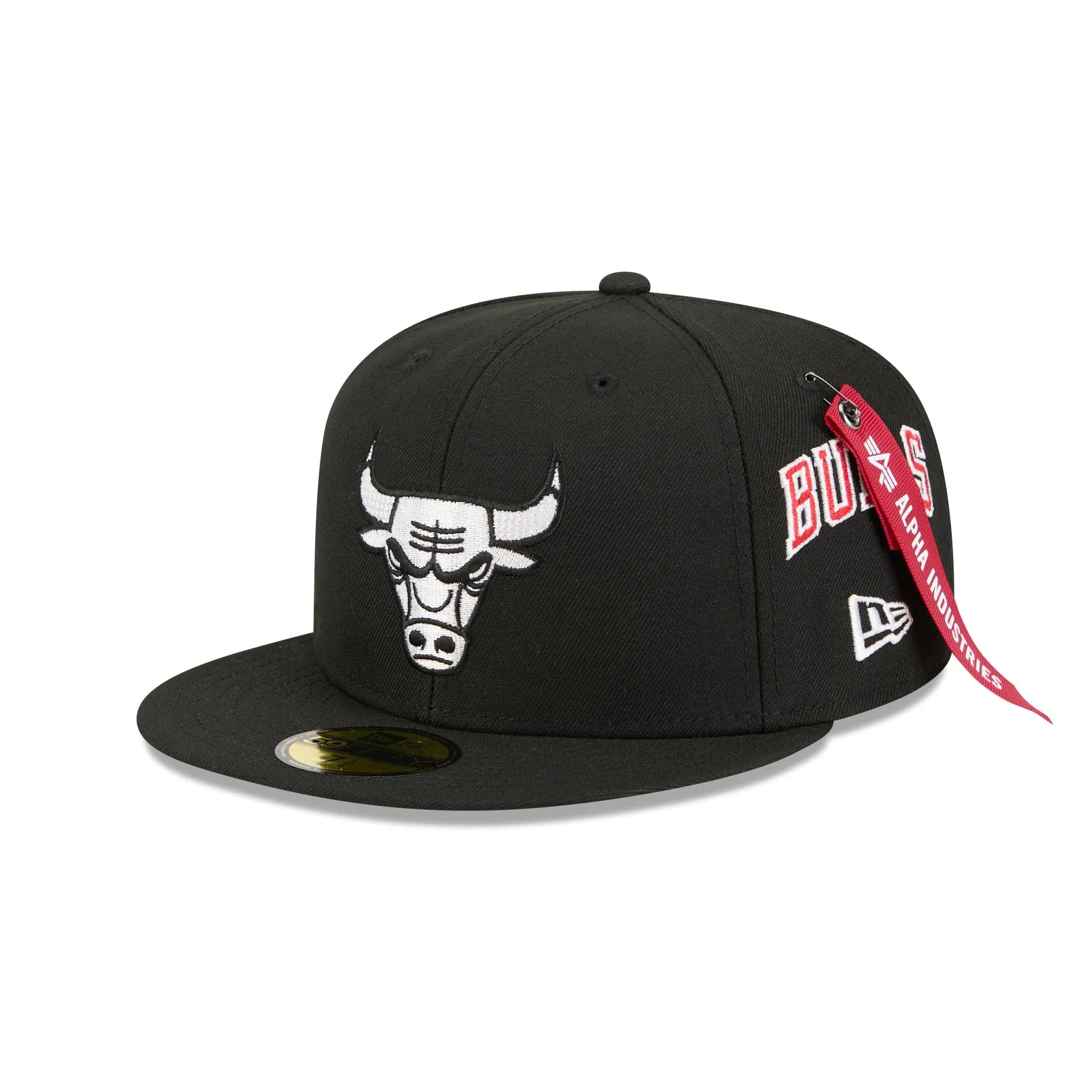 Alpha Industries x Chicago Bulls Black 59FIFTY Fitted Hat sold by New Era