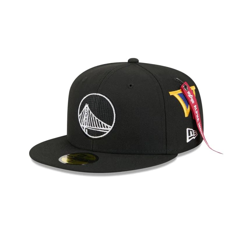 Alpha Industries x Golden State Warriors Black 59FIFTY Fitted Hat sold by New Era
