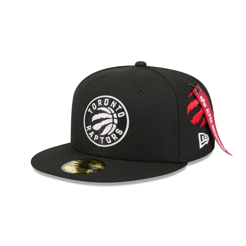 Alpha Industries x Toronto Raptors Black 59FIFTY Fitted Hat sold by New Era