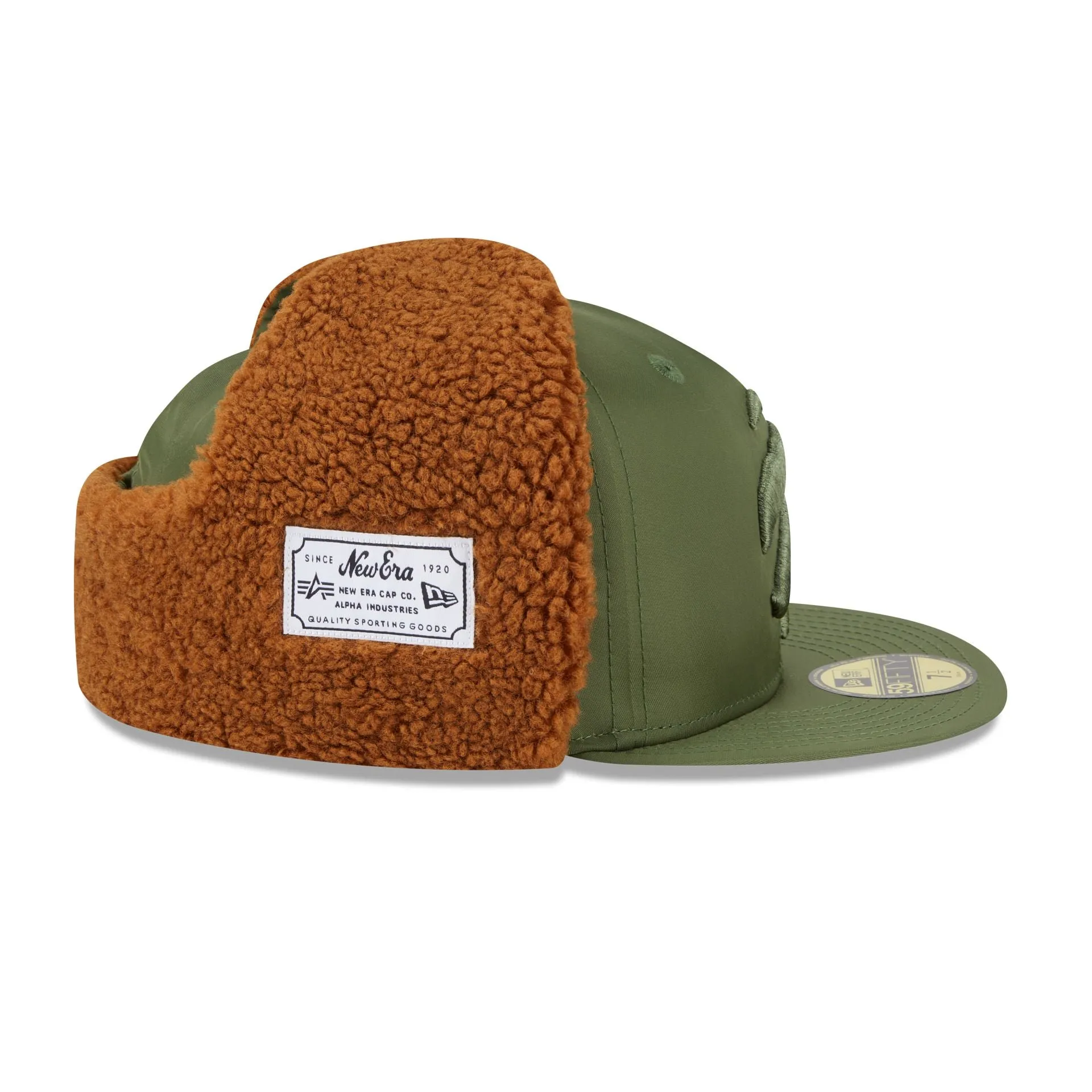 Alpha Industries x Toronto Raptors Olive Green Dog Ear 59FIFTY Fitted Hat sold by New Era product image thumbnail 5