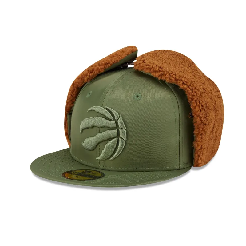 Alpha Industries x Toronto Raptors Olive Green Dog Ear 59FIFTY Fitted Hat sold by New Era
