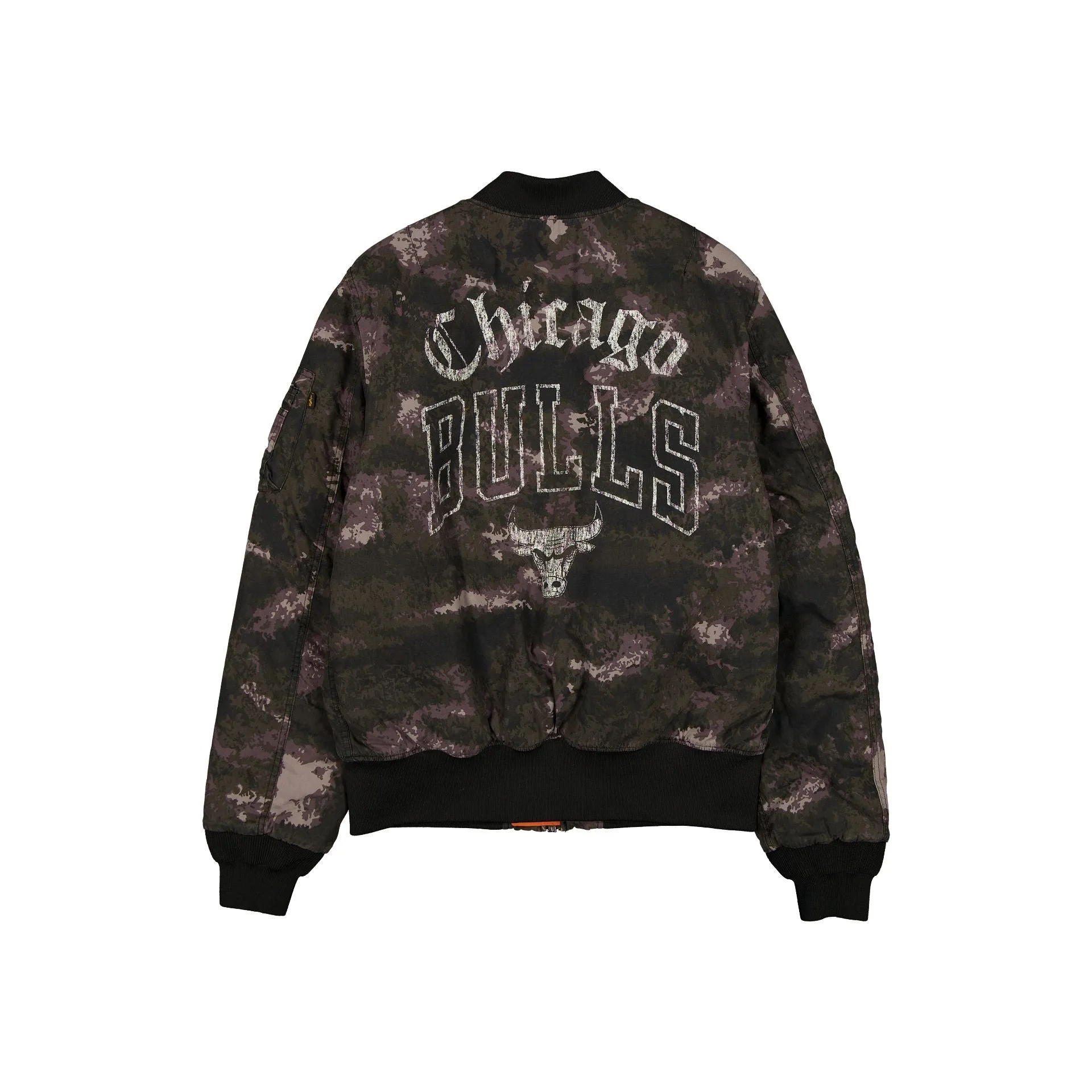 Alpha Industries x Chicago Bulls Black Camo MA-1 Bomber Jacket sold by New Era product image thumbnail 4