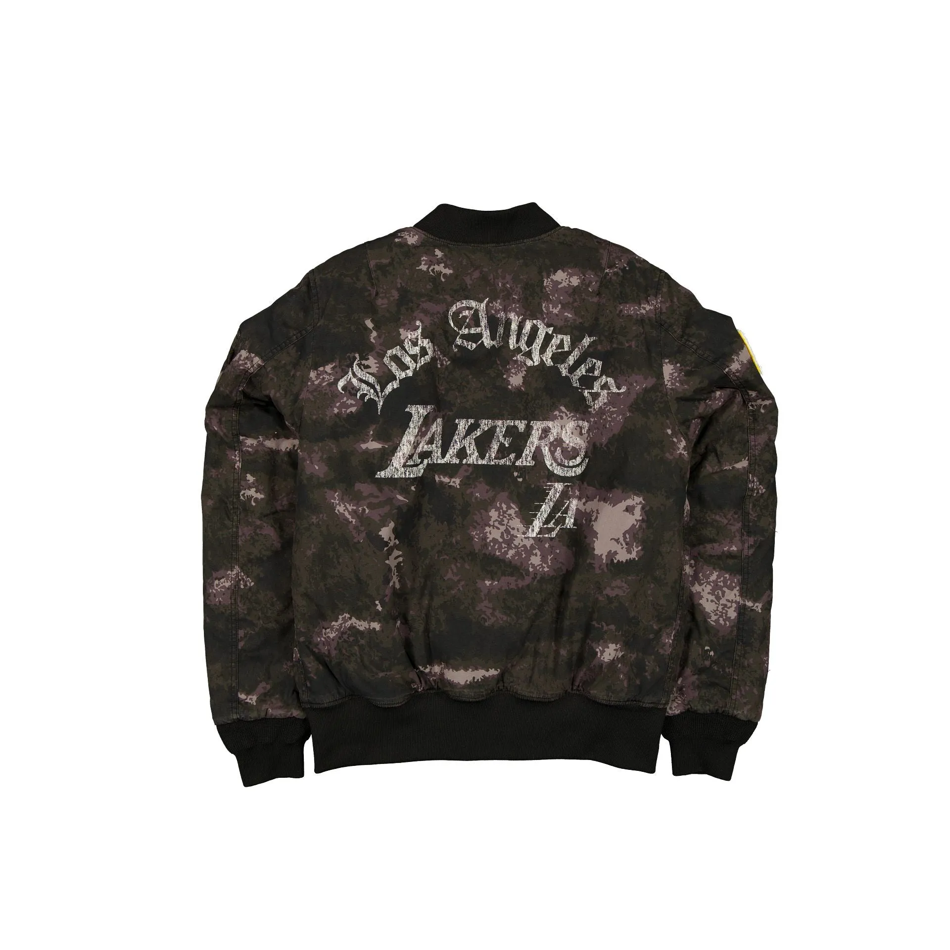 Alpha Industries x Los Angeles Lakers Black Camo MA-1 Bomber Jacket sold by New Era product image thumbnail 4