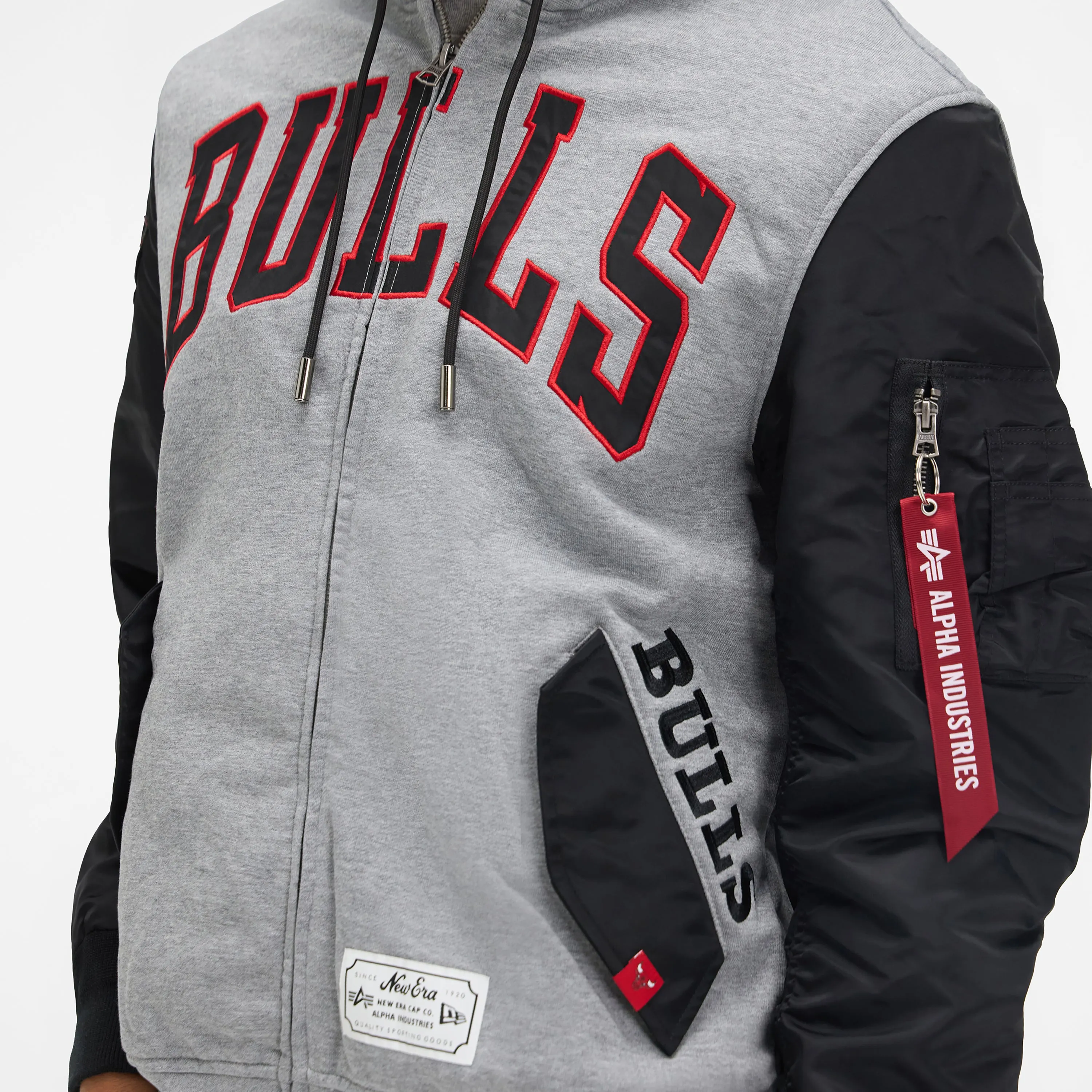 Alpha Industries x Boston Celtics Gray MA-1 Full Zip Fleece Jacket sold by New Era product image thumbnail 4