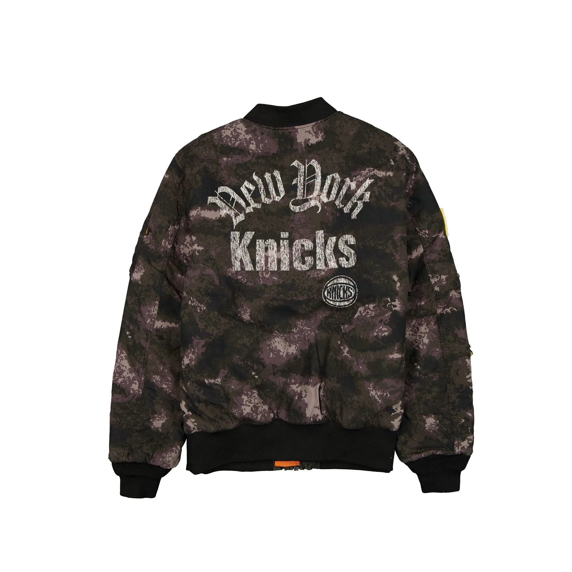 Alpha Industries x New York Knicks Black Camo MA-1 Bomber Jacket sold by New Era product image thumbnail 4