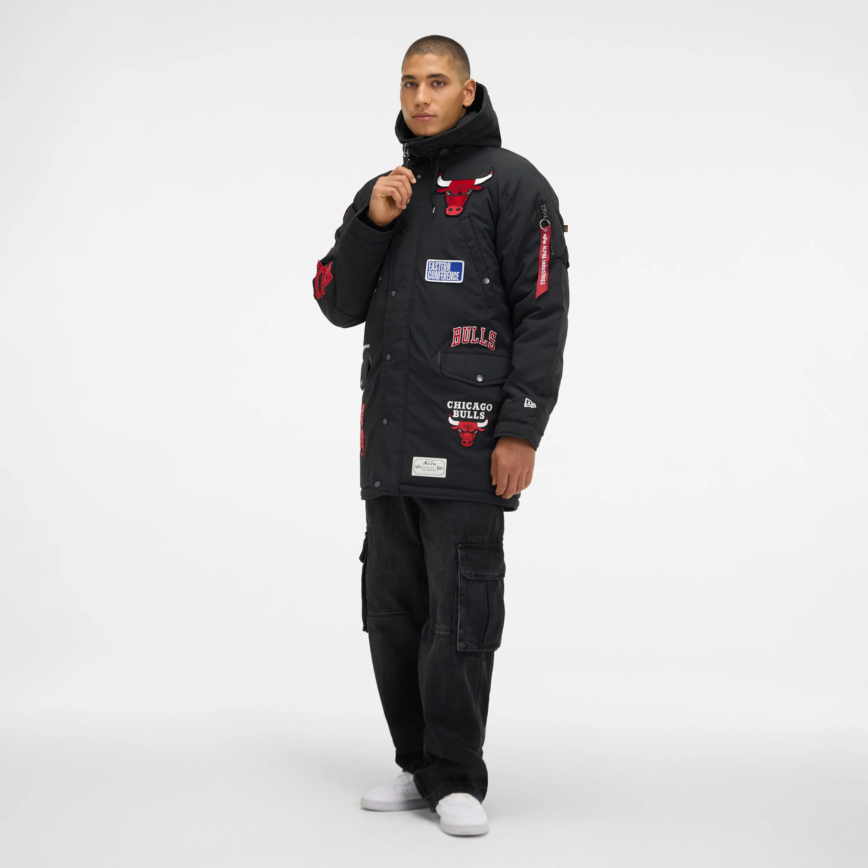 Alpha Industries x Chicago Bulls Black N-3B Parka Jacket sold by New Era product image thumbnail 5