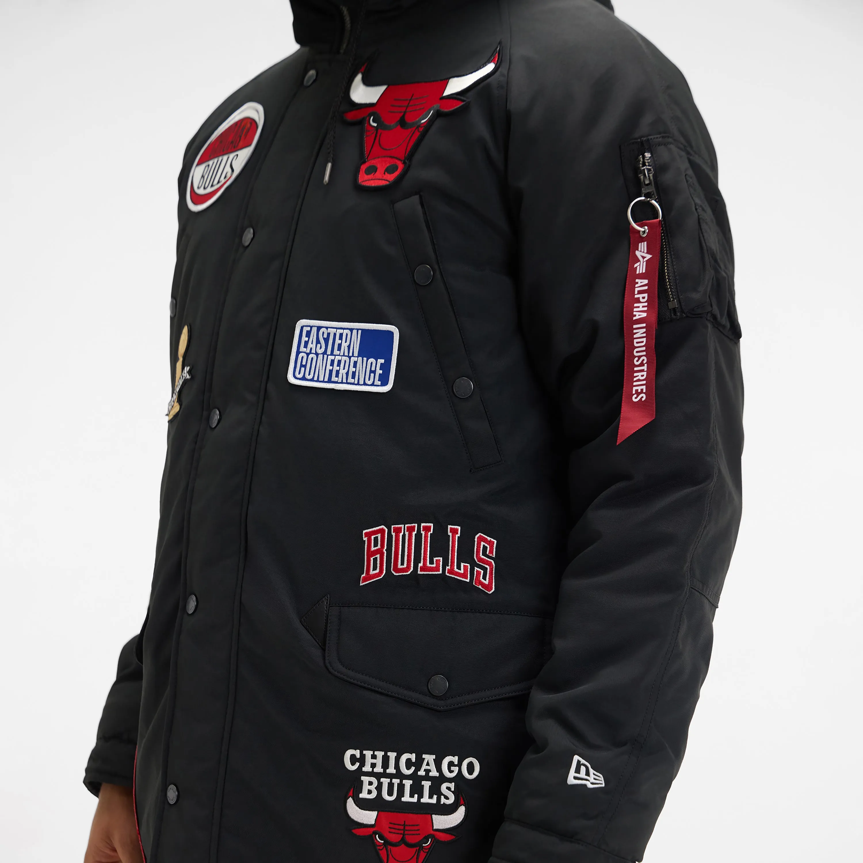 Alpha Industries x Chicago Bulls Black N-3B Parka Jacket sold by New Era product image thumbnail 4