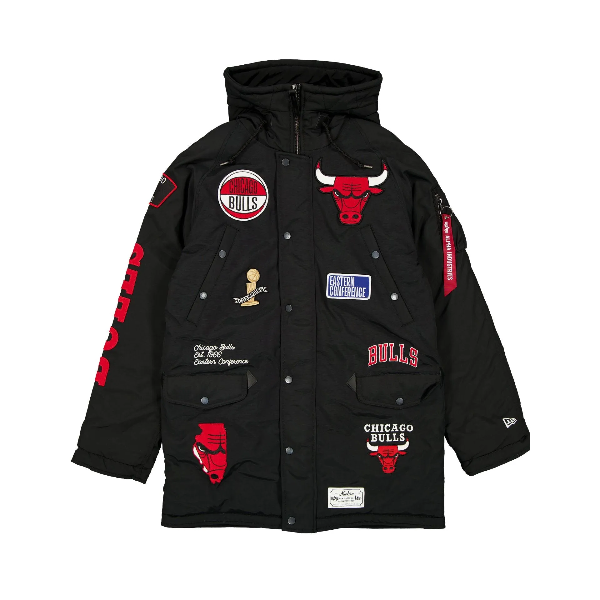Alpha Industries x Chicago Bulls Black N-3B Parka Jacket sold by New Era product image thumbnail 2