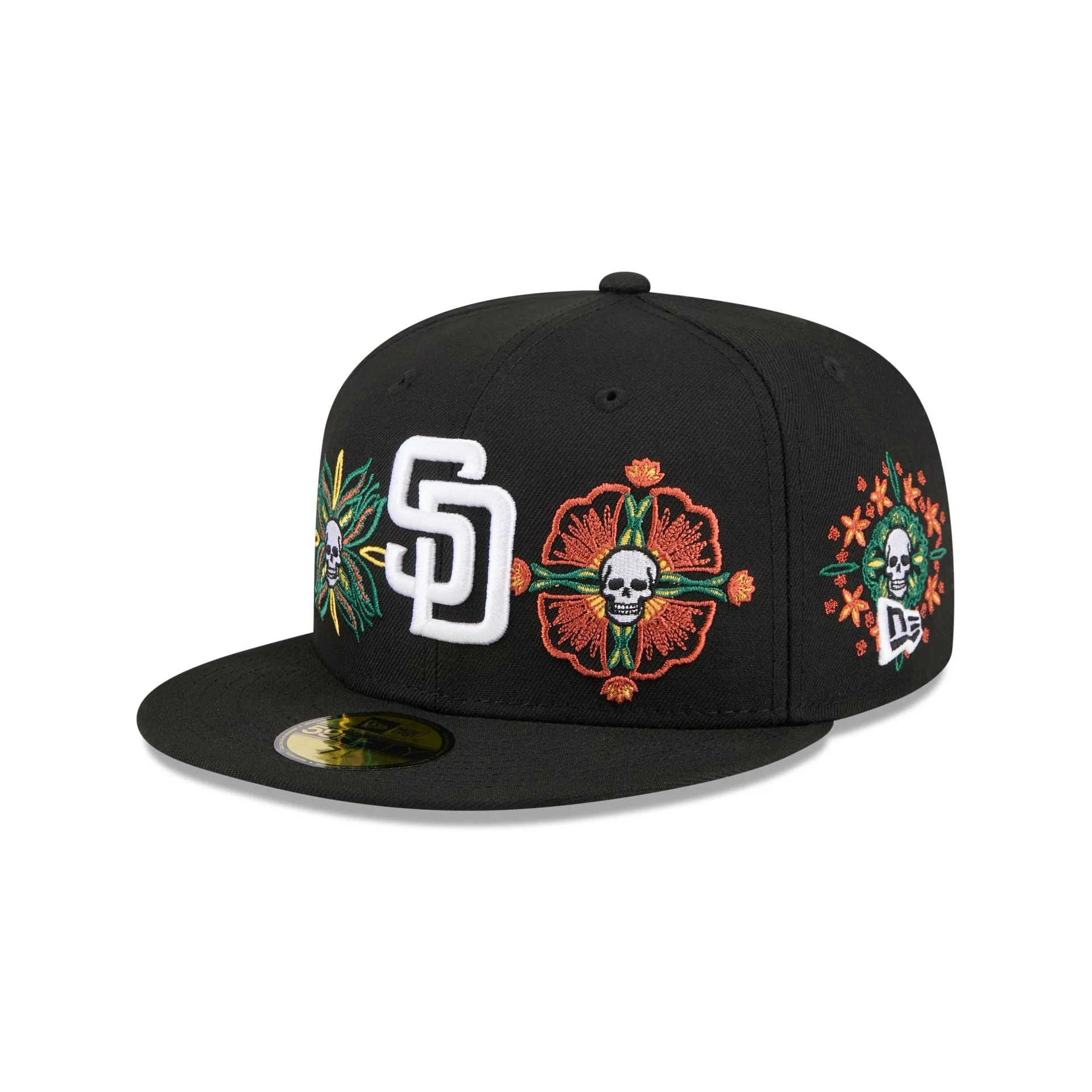 San Diego Padres Day of the Dead Skull & Flowers 59FIFTY Fitted Hat sold by New Era product image thumbnail 3