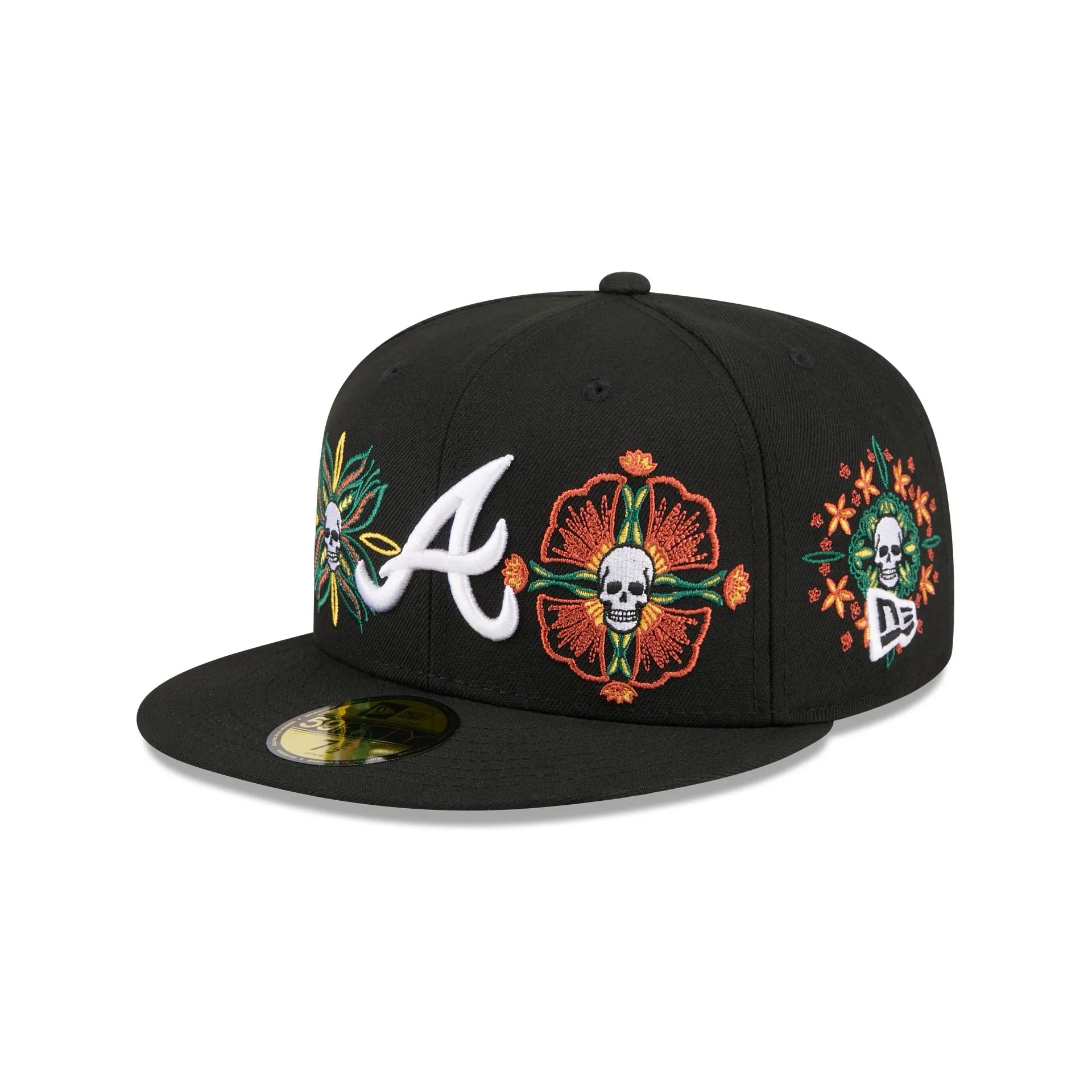 Atlanta Braves Day of the Dead Skull & Flowers 59FIFTY Fitted Hat sold by New Era product image thumbnail 3