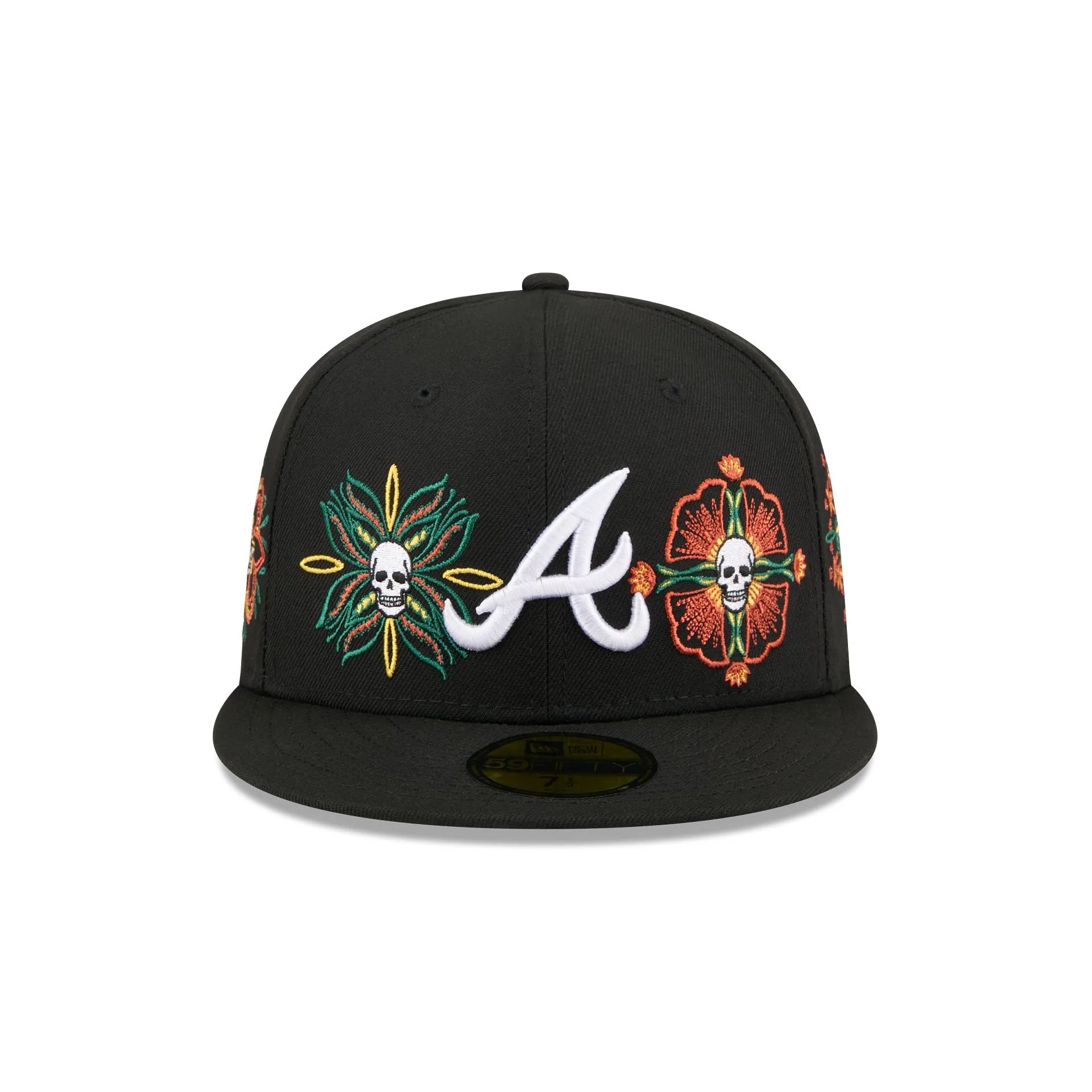 Atlanta Braves Day of the Dead Skull & Flowers 59FIFTY Fitted Hat sold by New Era product image thumbnail 2