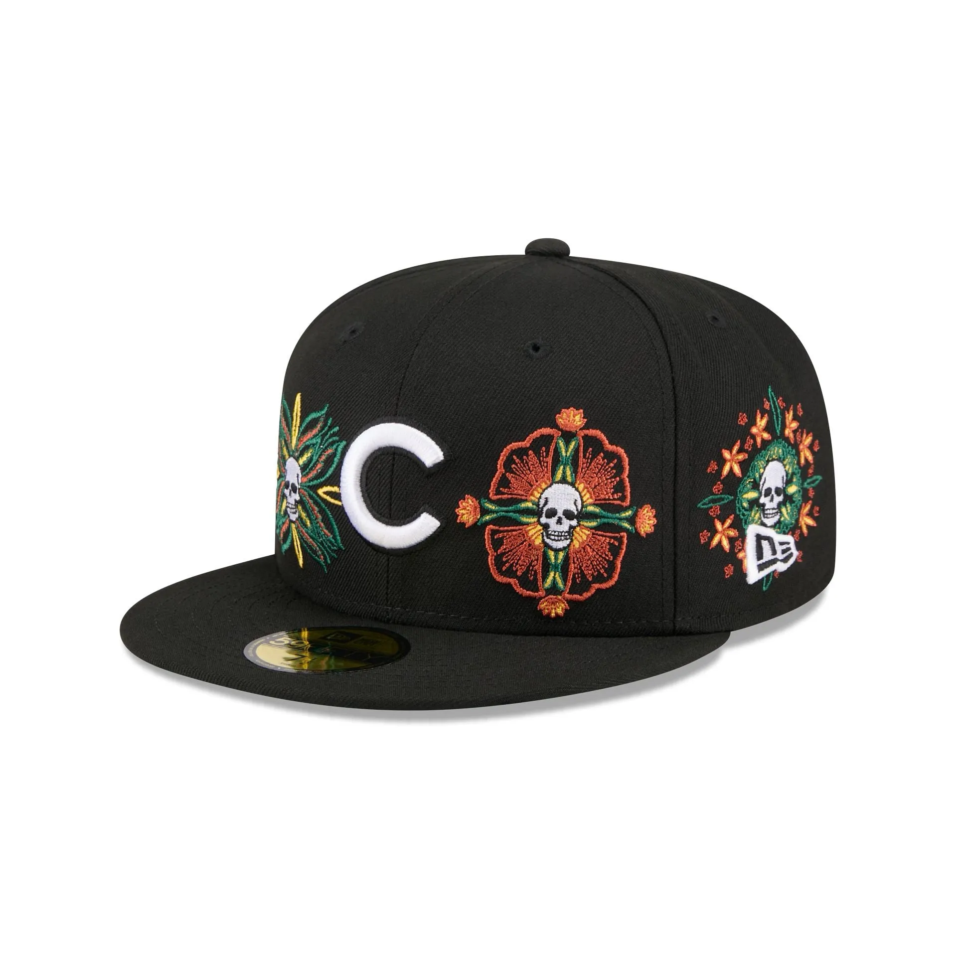 Chicago Cubs Day of the Dead Skull & Flowers 59FIFTY Fitted Hat sold by New Era product image thumbnail 3
