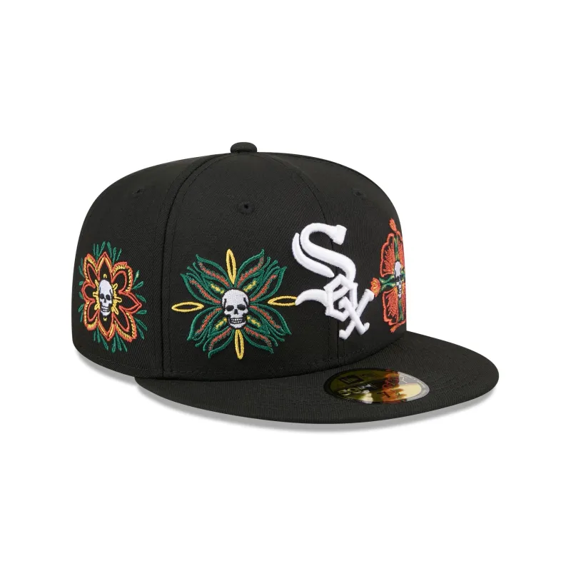 Chicago White Sox Day of the Dead Skull & Flowers 59FIFTY Fitted Hat sold by New Era