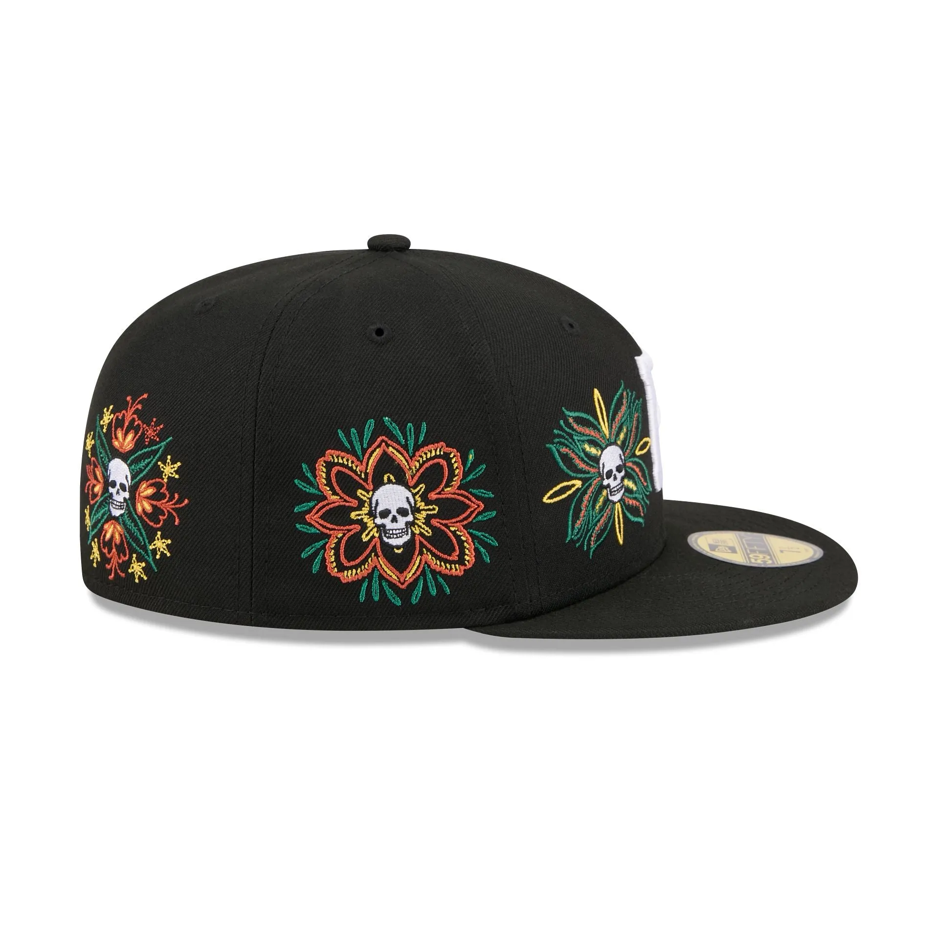 Pittsburgh Pirates Day of the Dead Skull & Flowers 59FIFTY Fitted Hat sold by New Era product image thumbnail 4
