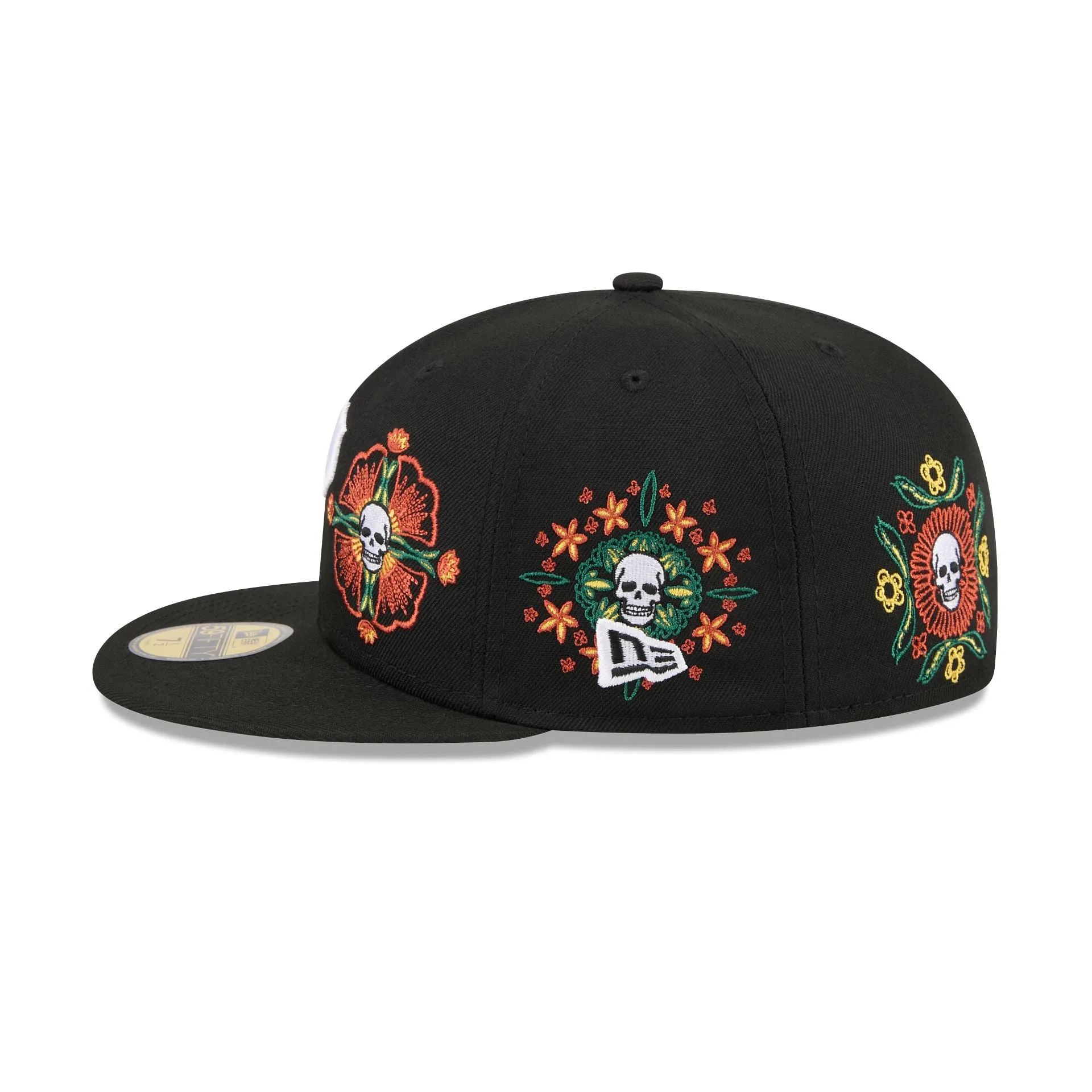 Pittsburgh Pirates Day of the Dead Skull & Flowers 59FIFTY Fitted Hat sold by New Era product image thumbnail 5
