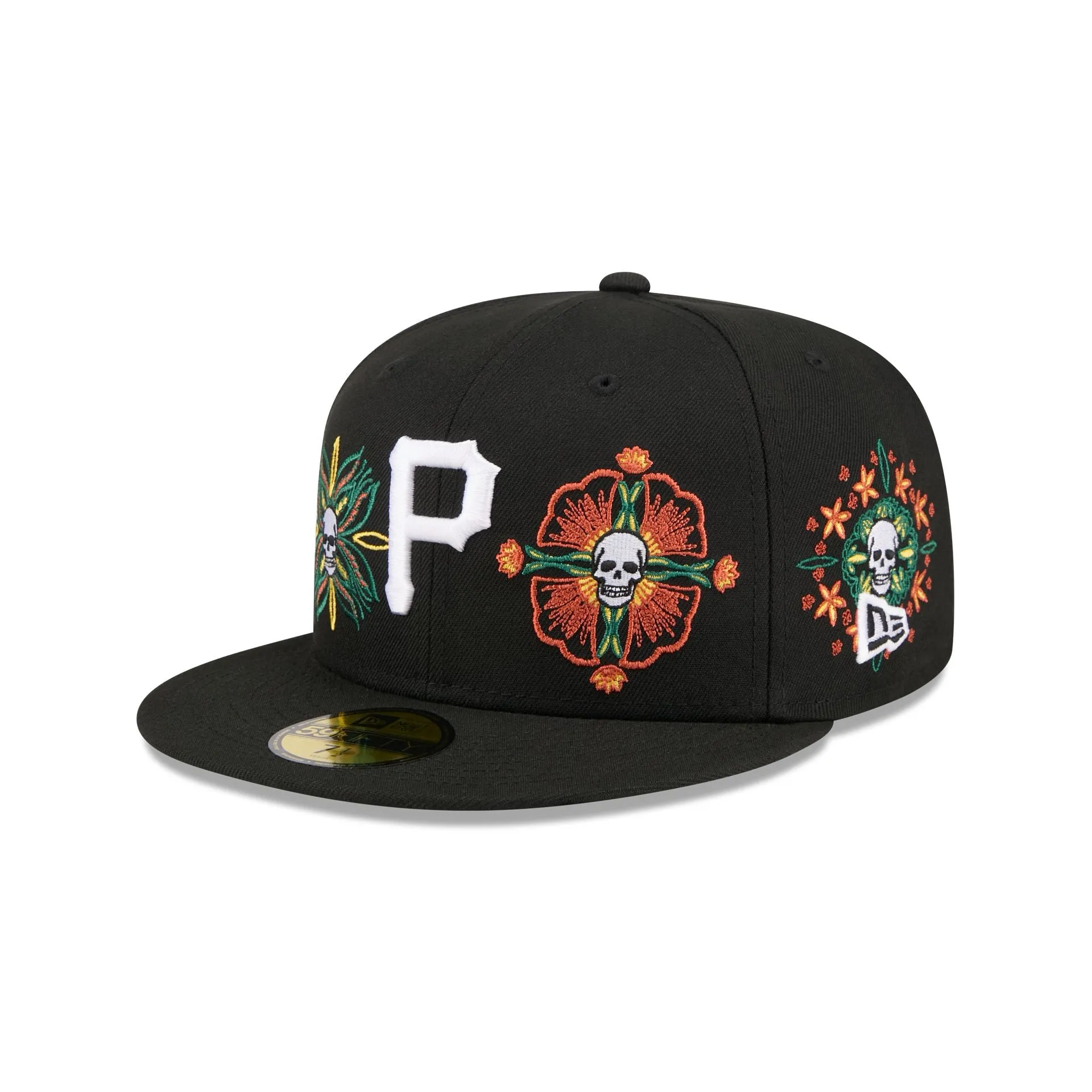 Pittsburgh Pirates Day of the Dead Skull & Flowers 59FIFTY Fitted Hat sold by New Era product image thumbnail 3