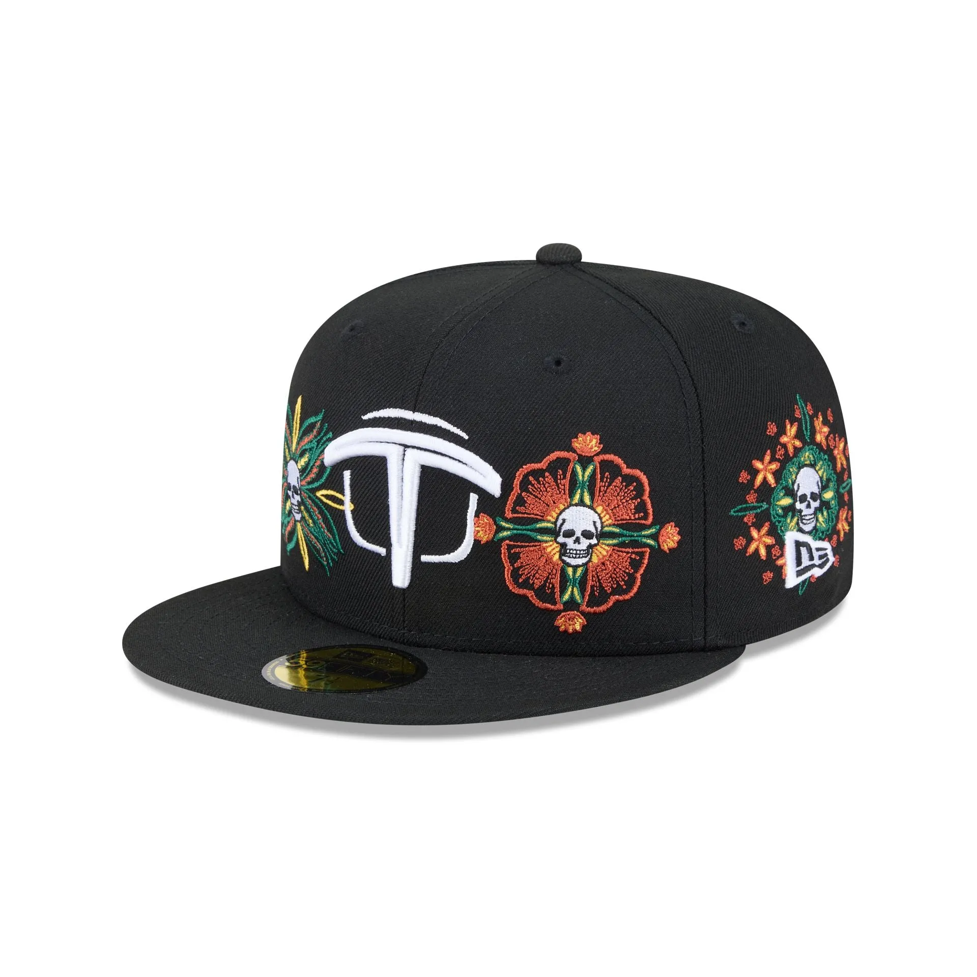 Olmecas de Tabasco Day of the Dead Skull & Flowers 59FIFTY Fitted Hat sold by New Era product image thumbnail 3