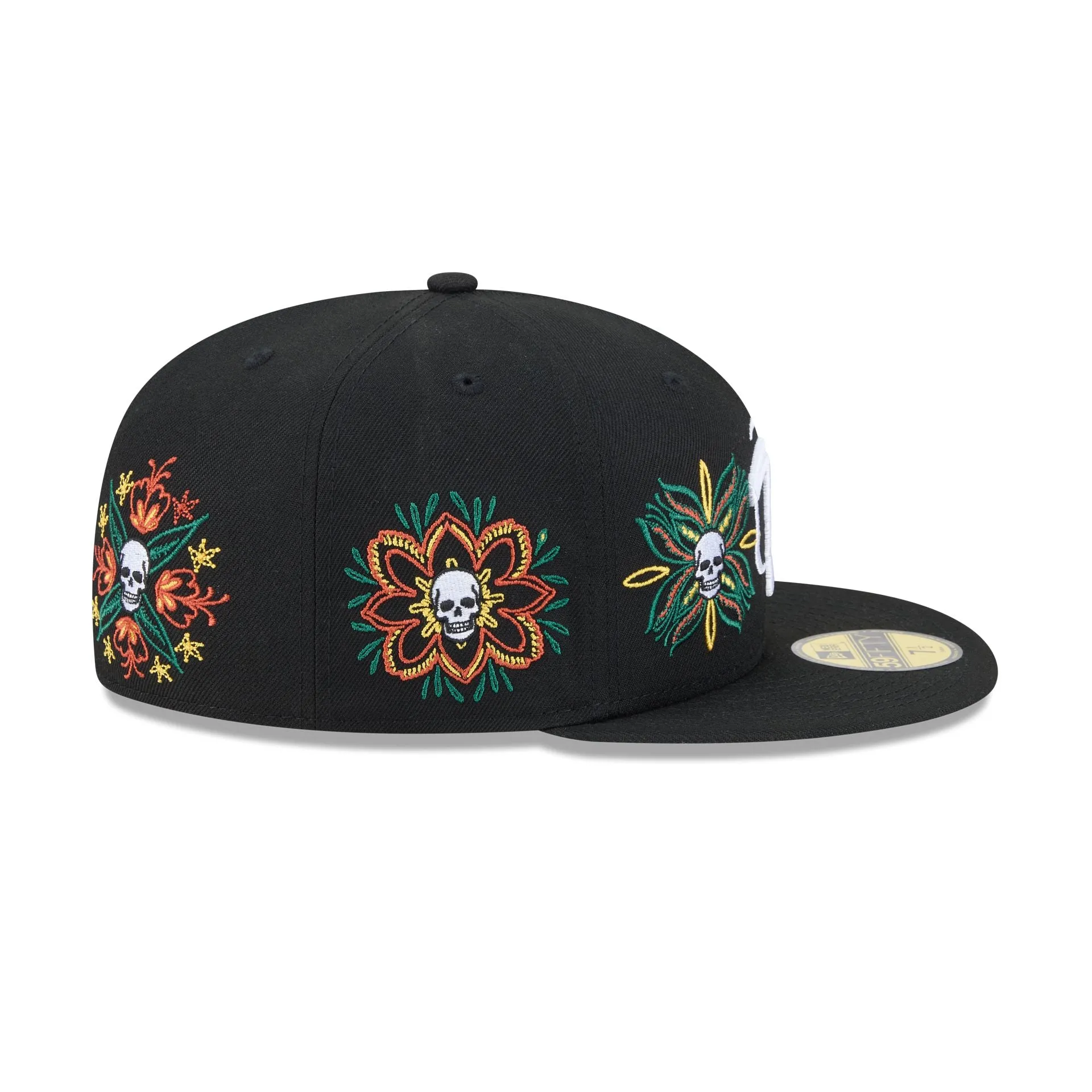Olmecas de Tabasco Day of the Dead Skull & Flowers 59FIFTY Fitted Hat sold by New Era product image thumbnail 4