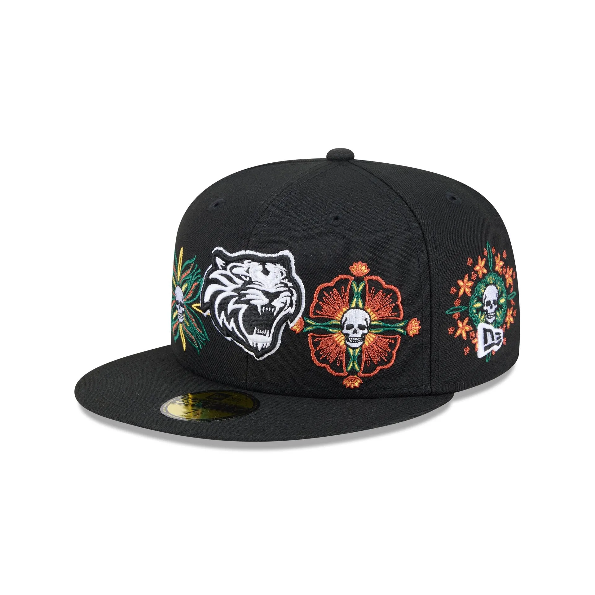 Tigres de Quintana Roo Day of the Dead Skull & Flowers 59FIFTY Fitted Hat sold by New Era product image thumbnail 3