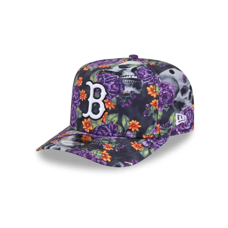 Boston Red Sox Day of the Dead Skull & Roses 9FIFTY A-Frame Snapback made by New Era