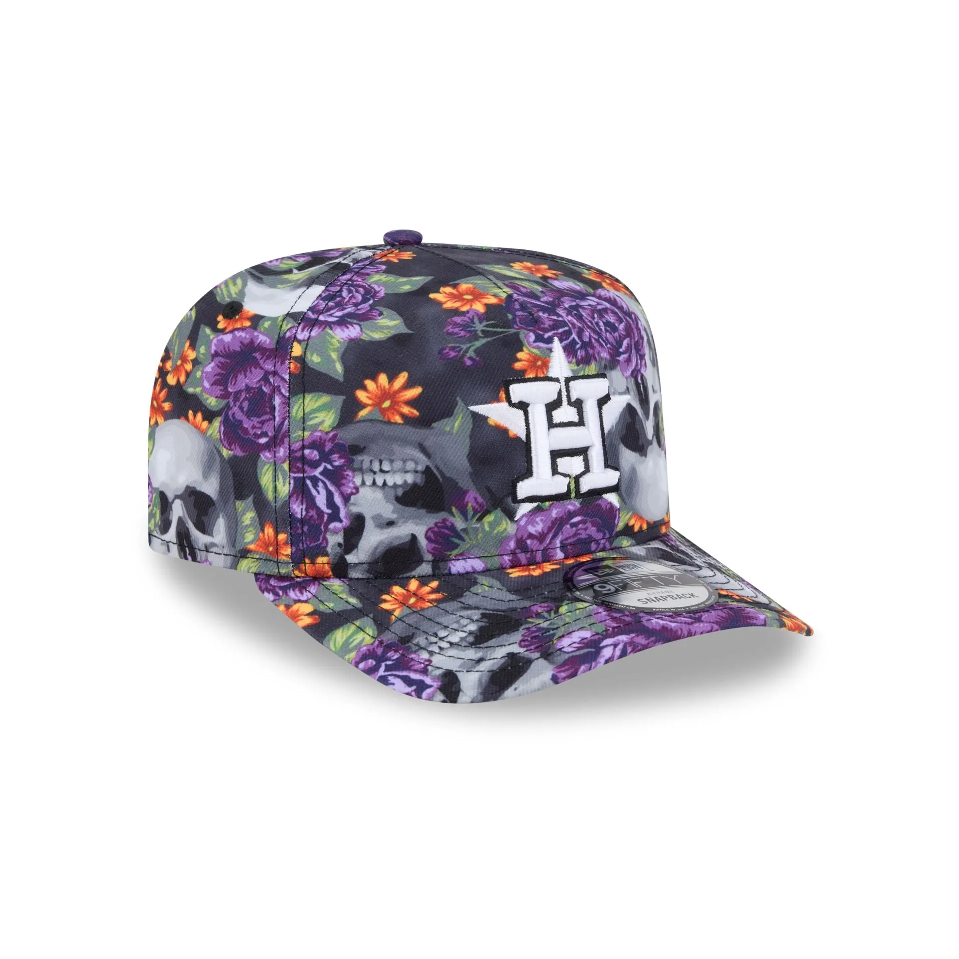 Houston Astros Day of the Dead Skull & Roses 9FIFTY A-Frame Snapback sold by New Era product image thumbnail 3