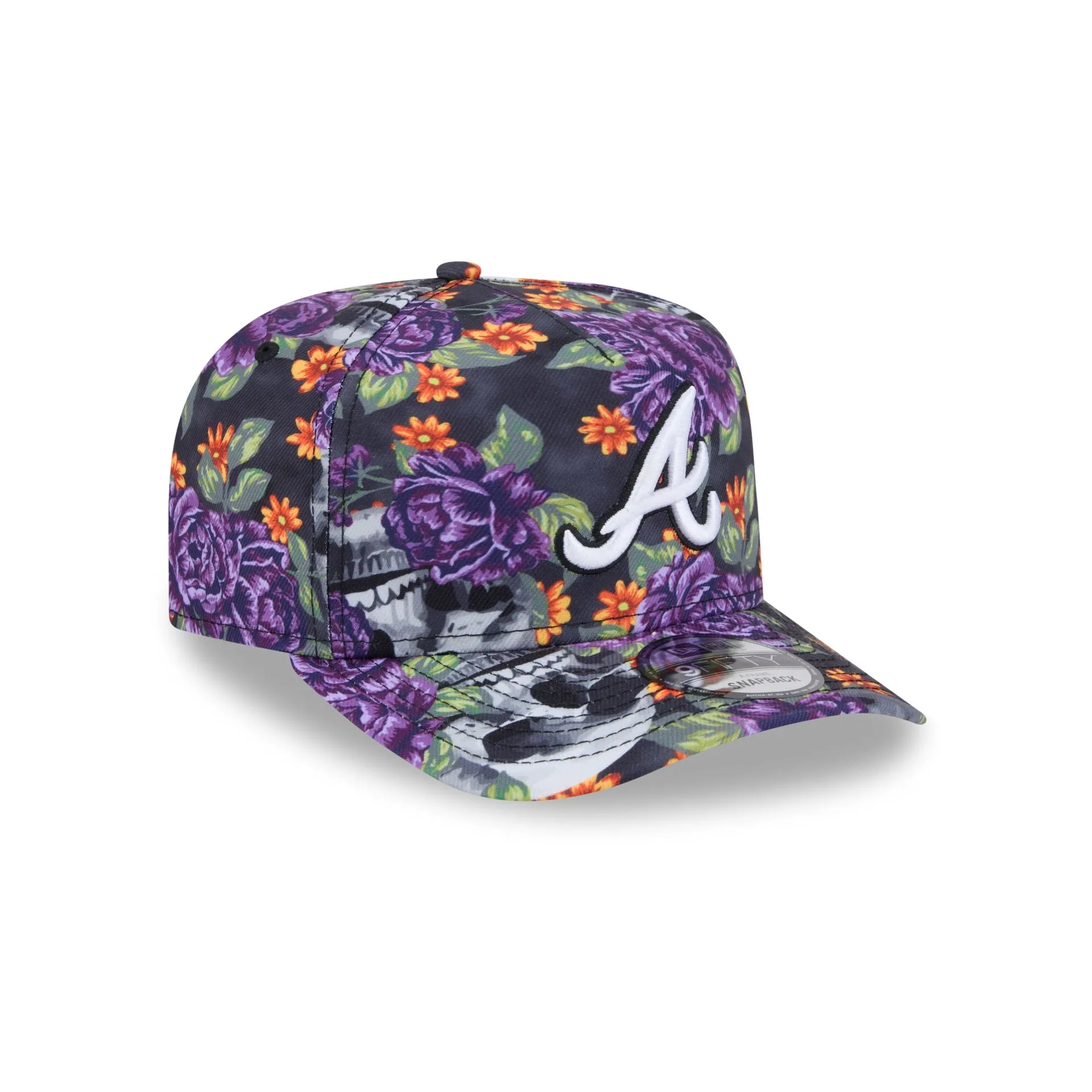 Atlanta Braves Day of the Dead Skull & Roses 9FIFTY A-Frame Snapback sold by New Era product image thumbnail 3