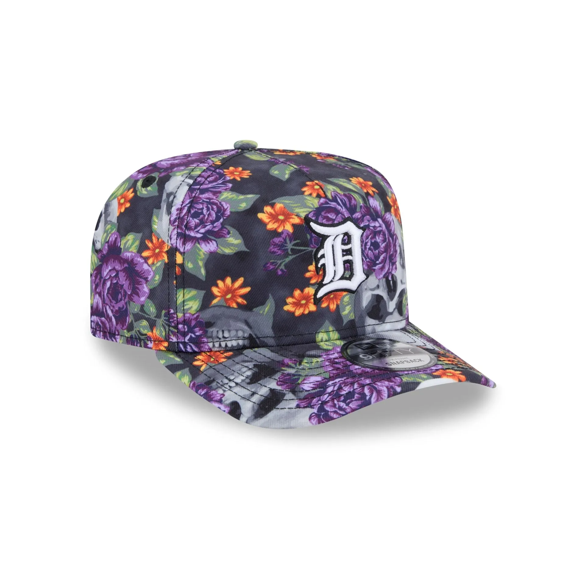 Detroit Tigers Day of the Dead Skull & Roses 9FIFTY A-Frame Snapback sold by New Era product image thumbnail 3