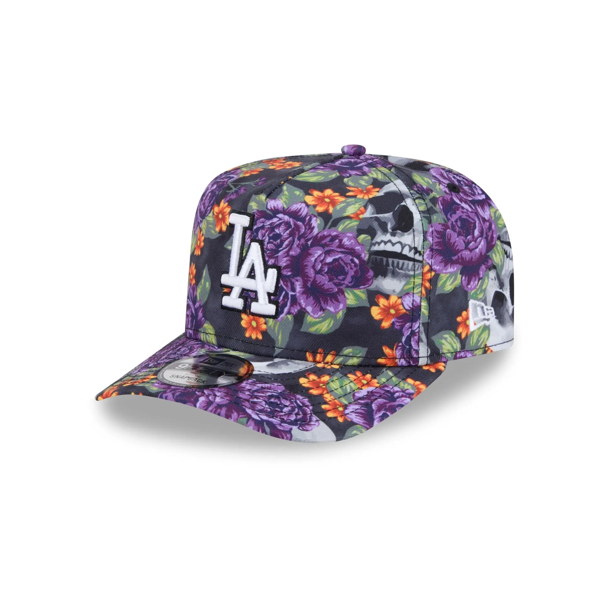 Los Angeles Dodgers Day of the Dead Skull & Roses 9FIFTY A-Frame Snapback sold by New Era