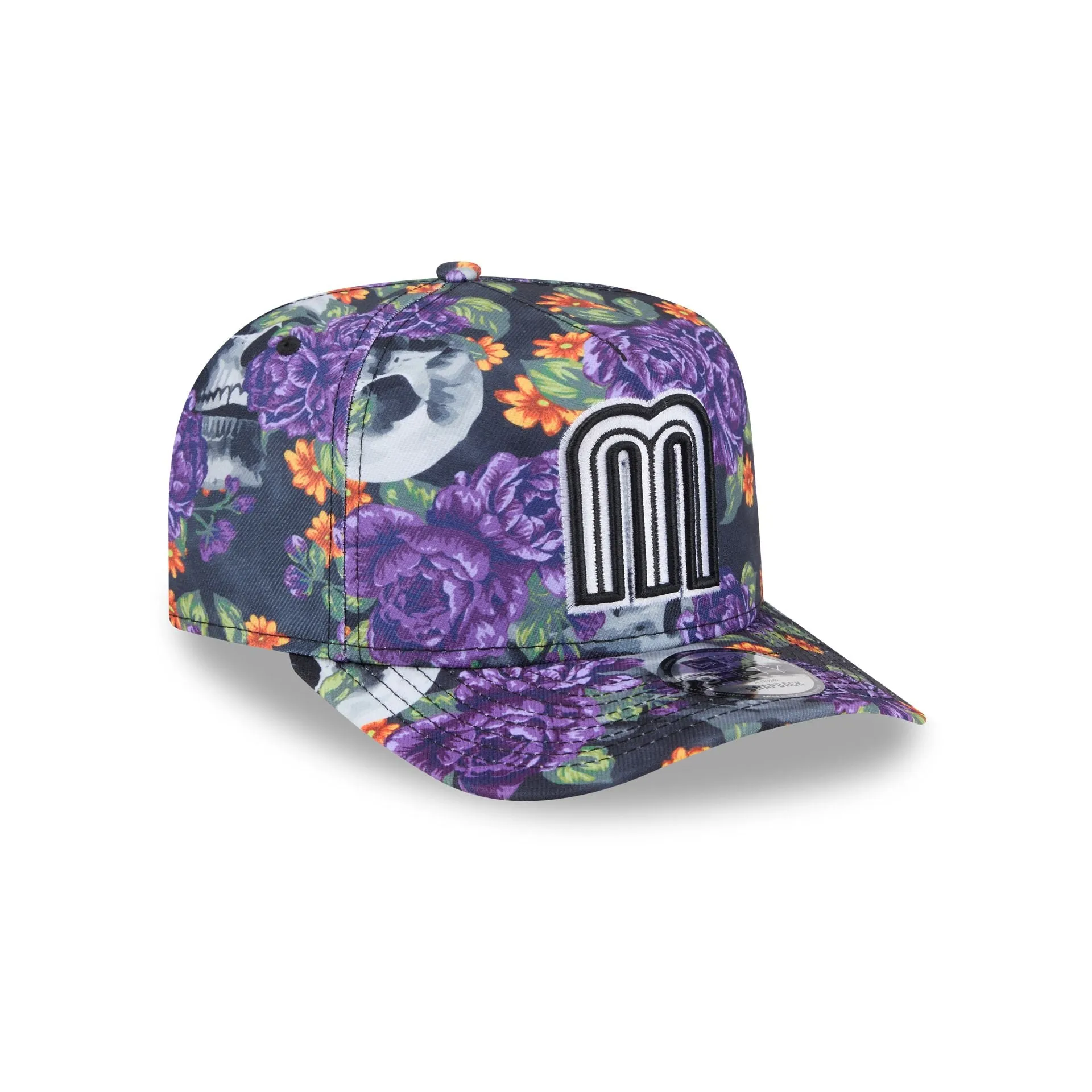 Mexico Baseball Day of the Dead Skull & Roses 9FIFTY A-Frame Snapback sold by New Era product image thumbnail 3