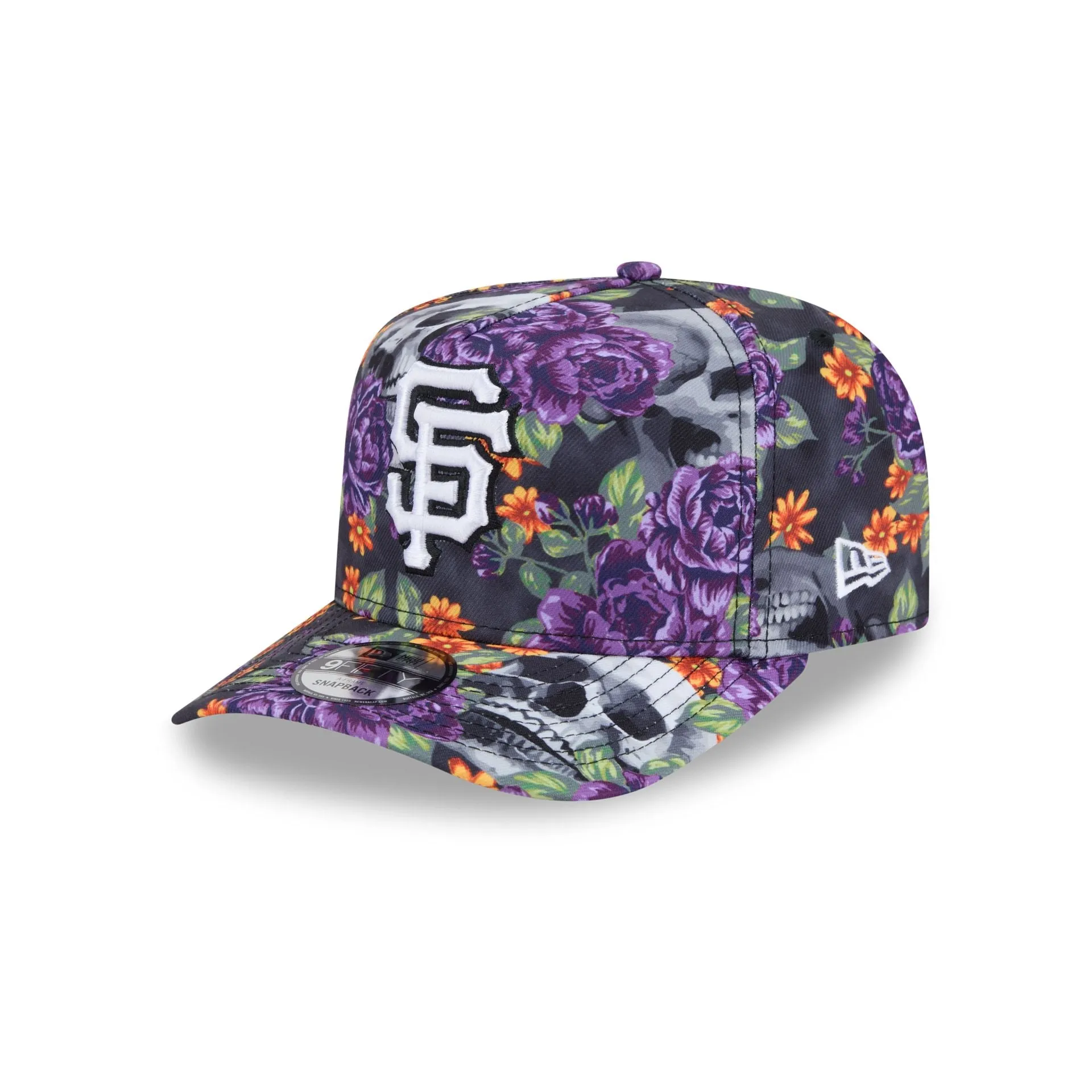 San Francisco Giants Day of the Dead Skull & Roses 9FIFTY A-Frame Snapback sold by New Era