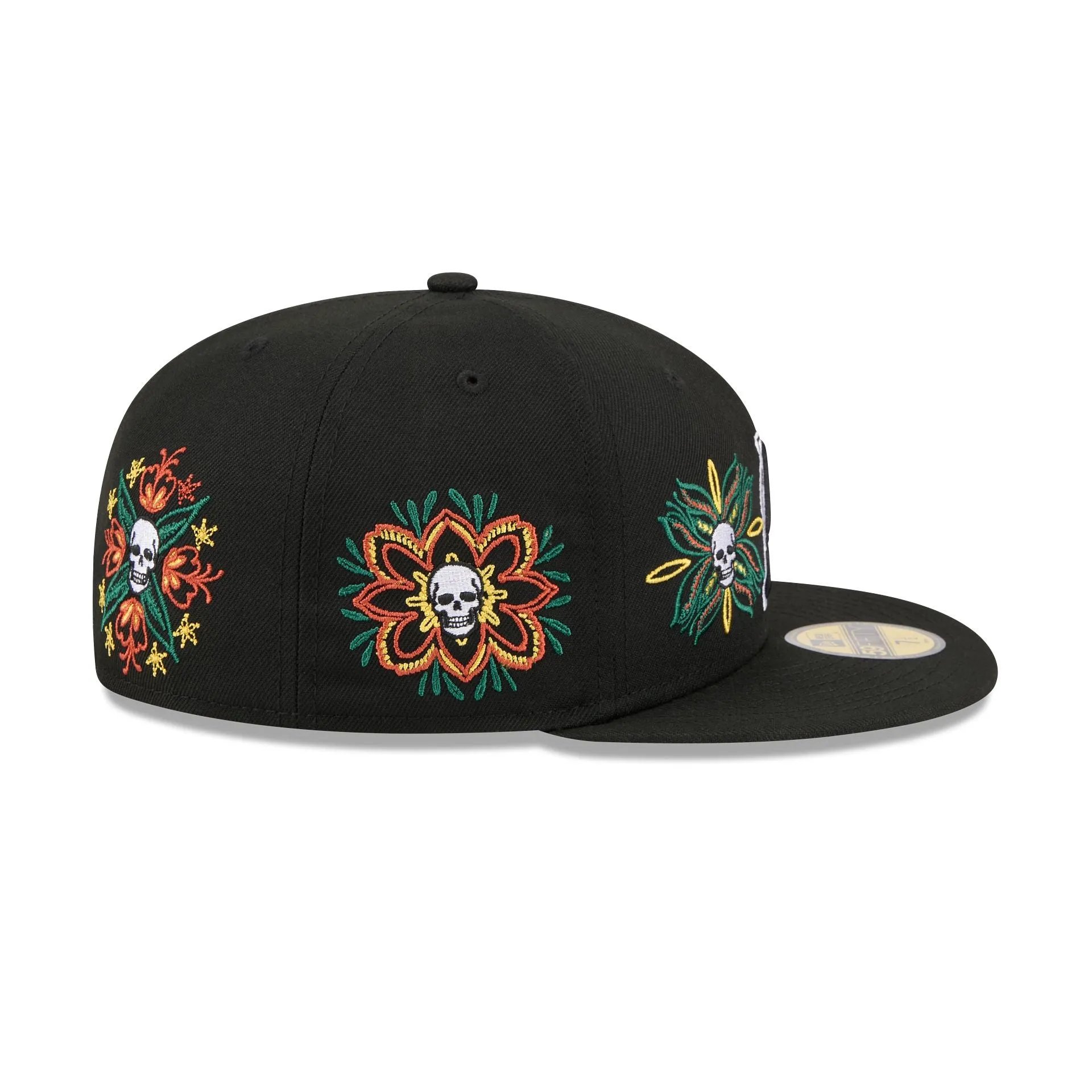 Miami Marlins Day of the Dead Skull & Flowers 59FIFTY Fitted Hat sold by New Era product image thumbnail 4