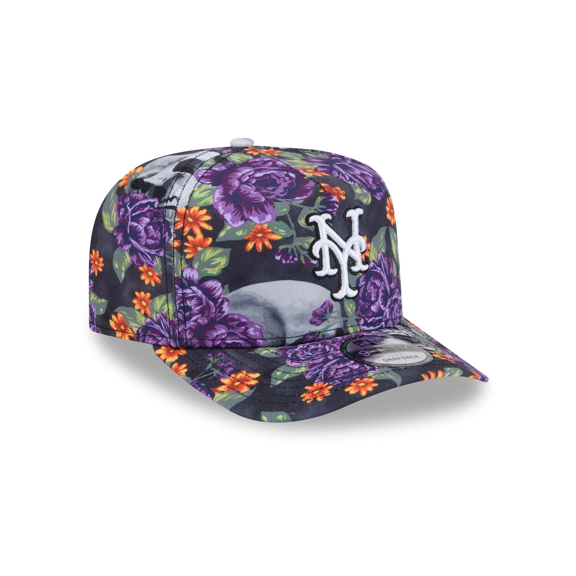 New York Mets Day of the Dead Skull & Roses 9FIFTY A-Frame Snapback sold by New Era product image thumbnail 3