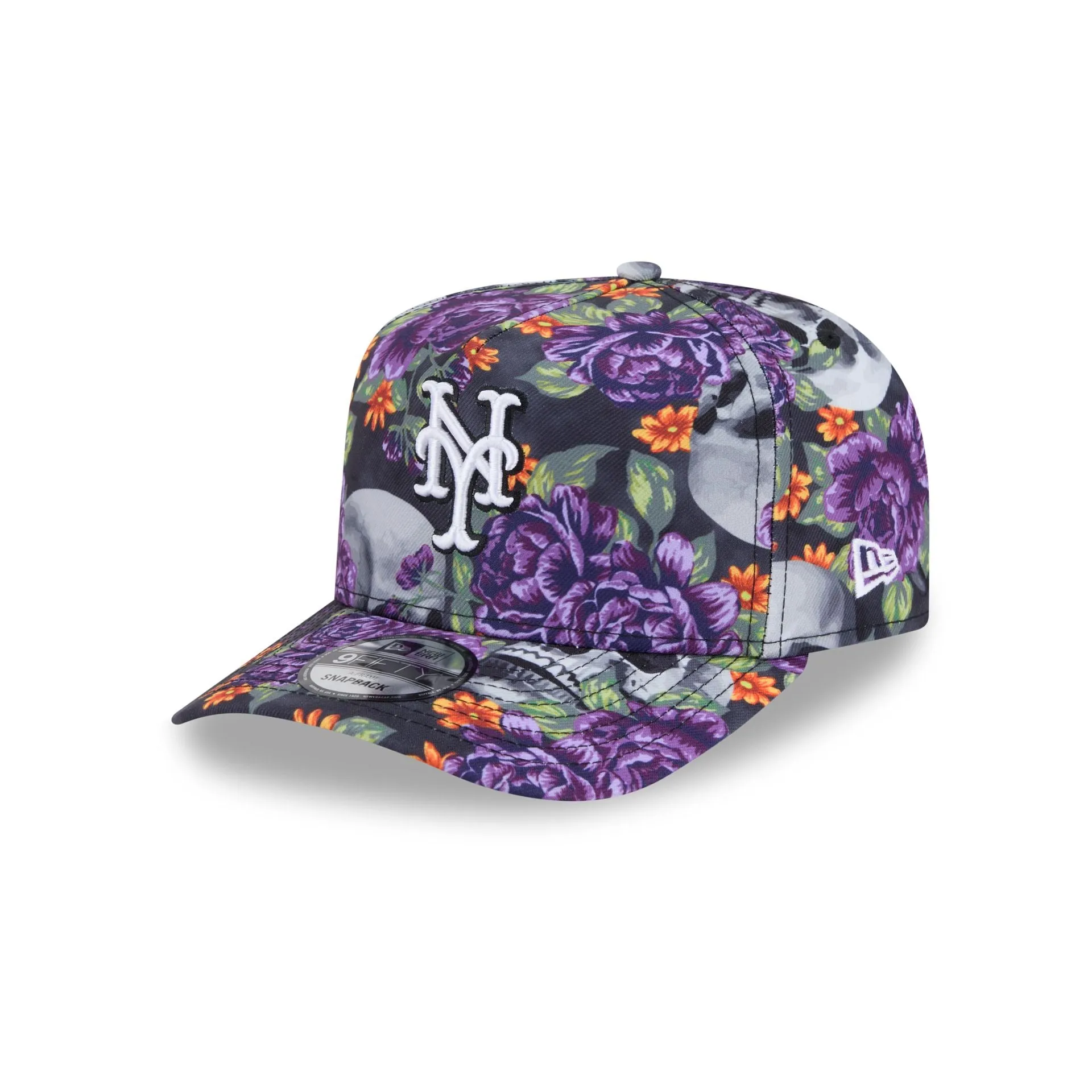 New York Mets Day of the Dead Skull & Roses 9FIFTY A-Frame Snapback sold by New Era