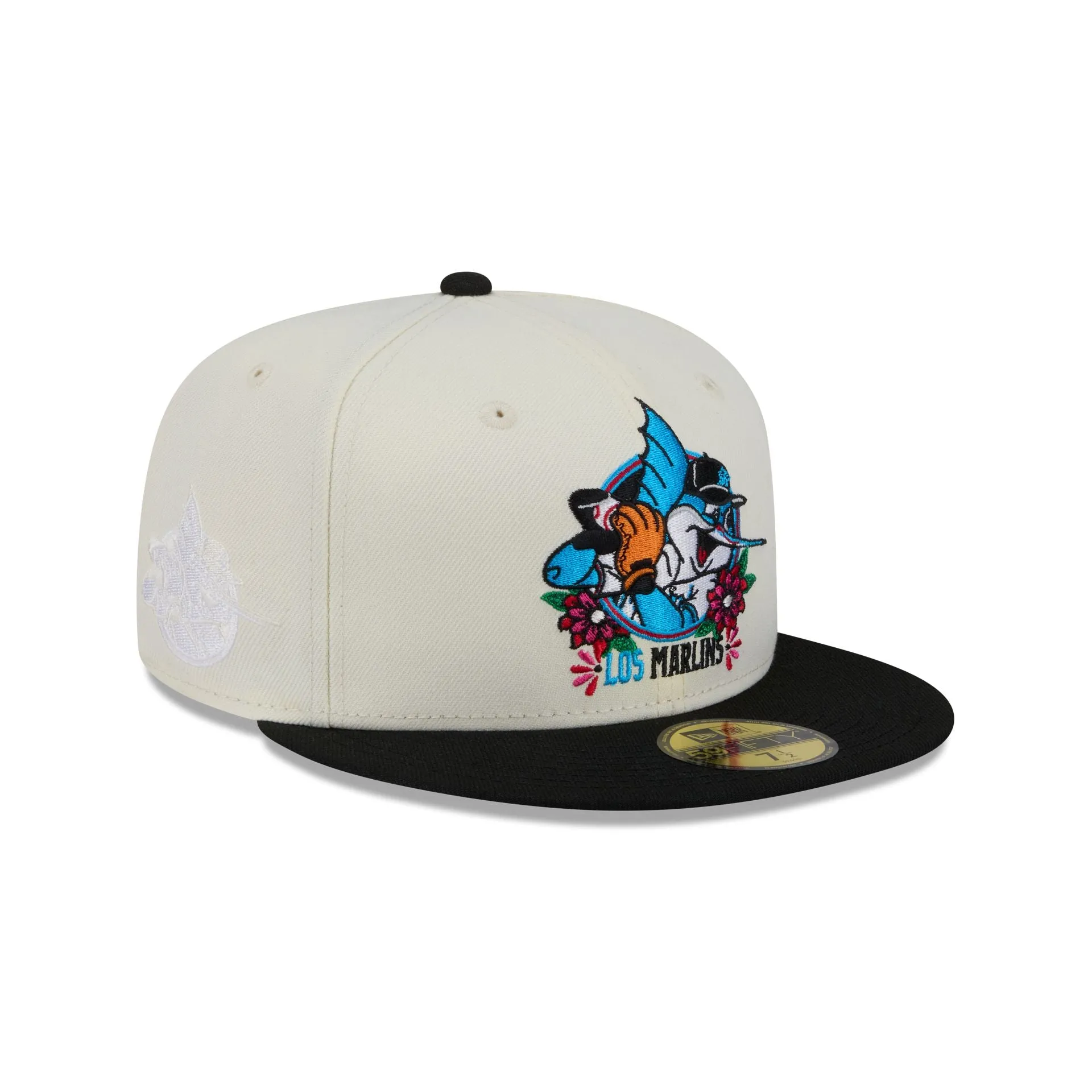 Miami Marlins Day of the Dead Sugar Skull Mascot 59FIFTY Fitted Hat sold by New Era