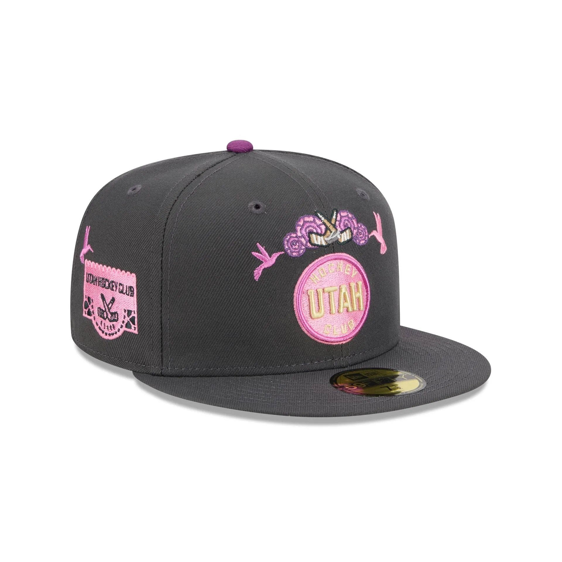 Utah Hockey Club Day of the Dead Graphite 59FIFTY Fitted Hat sold by New Era