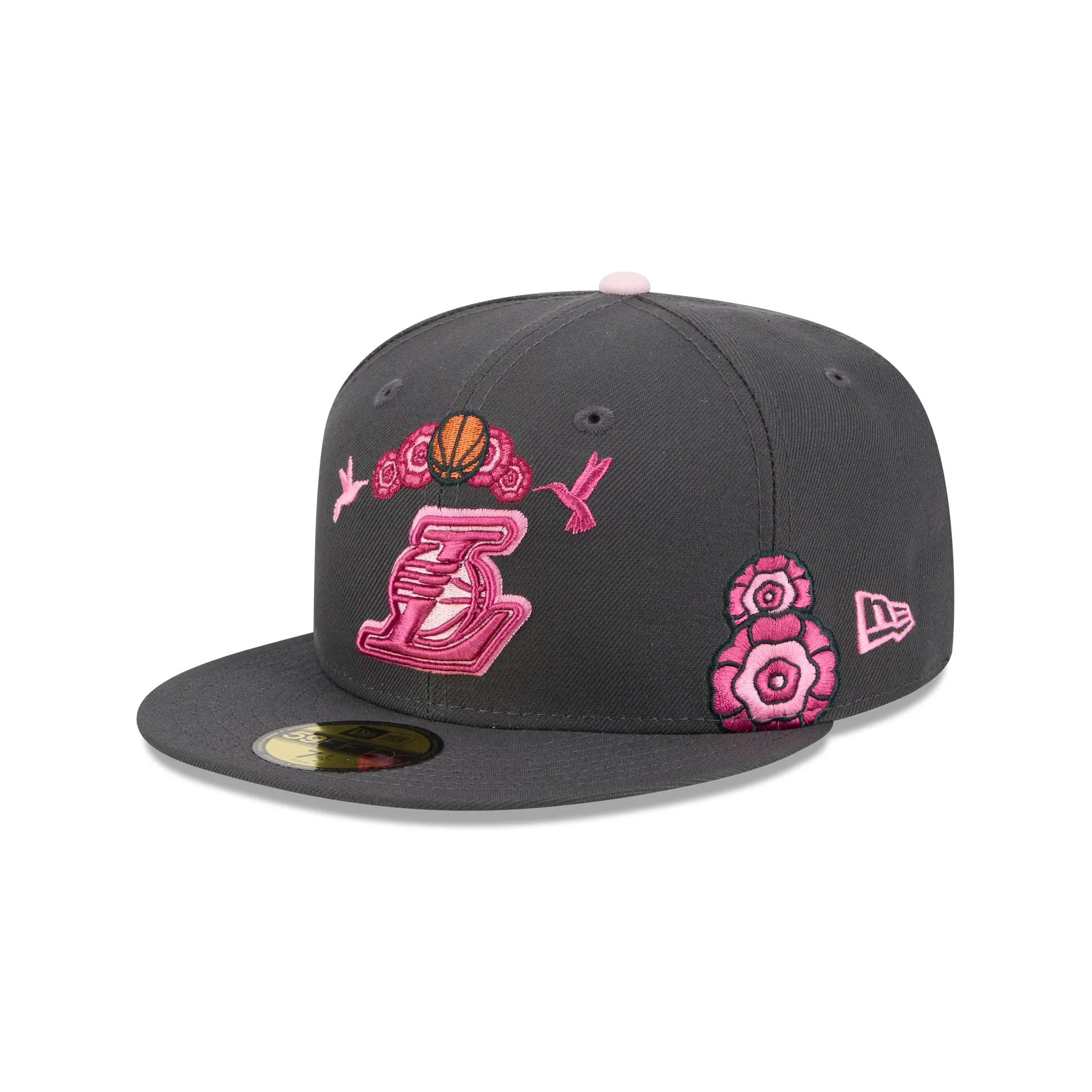 Los Angeles Lakers Day of the Dead Graphite 59FIFTY Fitted Hat sold by New Era product image thumbnail 3