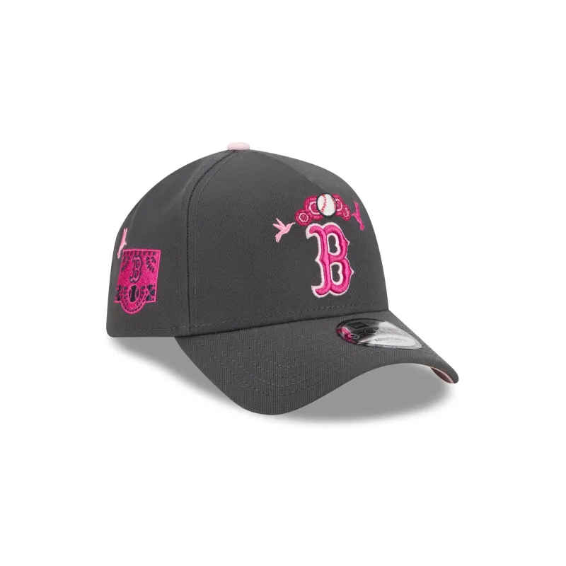 Boston Red Sox Day of the Dead Graphite 9FORTY A-Frame Snapback Hat made by New Era