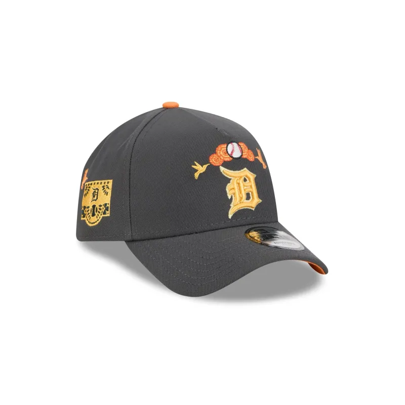 Detroit Tigers Day of the Dead Graphite 9FORTY A-Frame Snapback Hat made by New Era