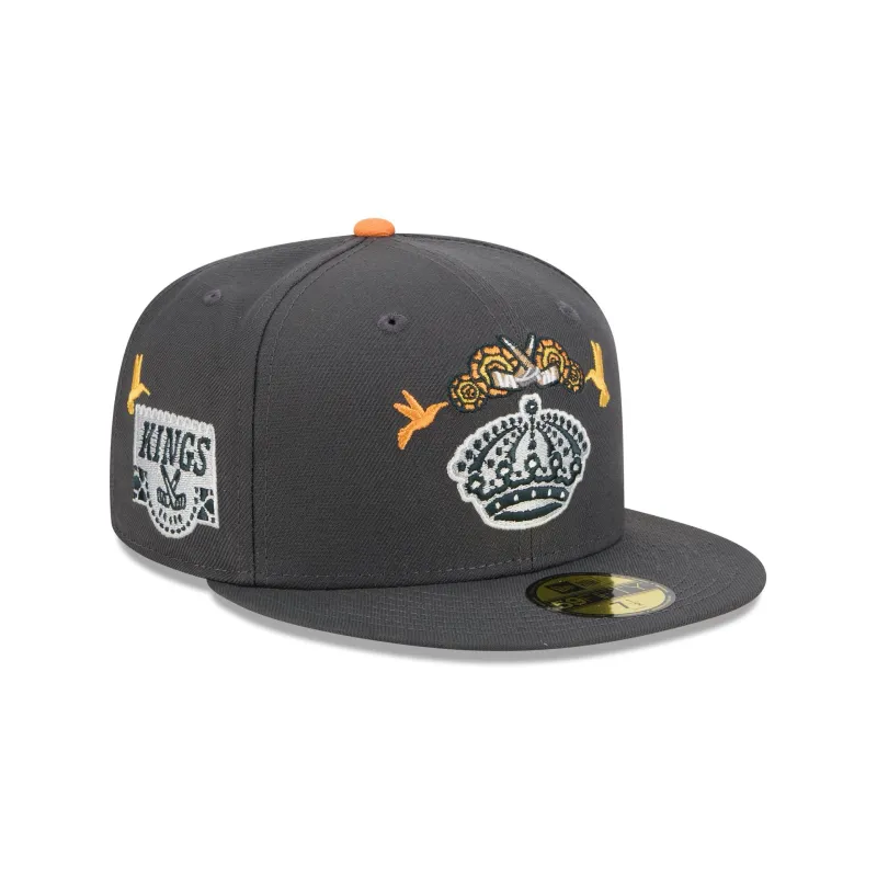 Los Angeles Kings Day of the Dead Graphite 59FIFTY Fitted Hat sold by New Era
