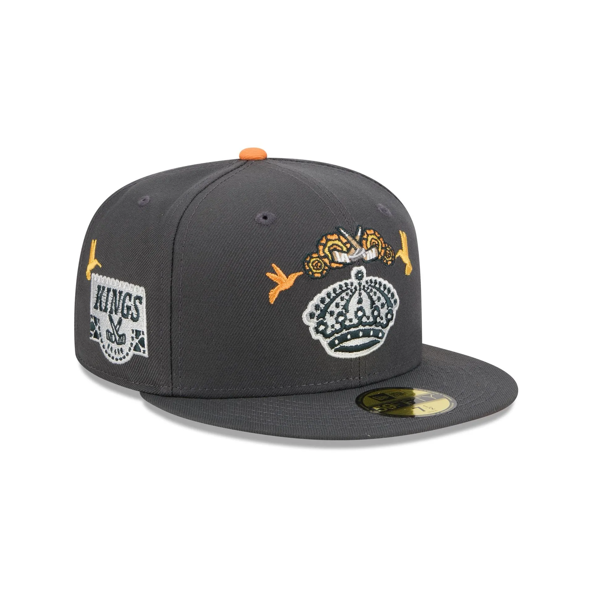 Los Angeles Kings Day of the Dead Graphite 59FIFTY Fitted Hat sold by New Era