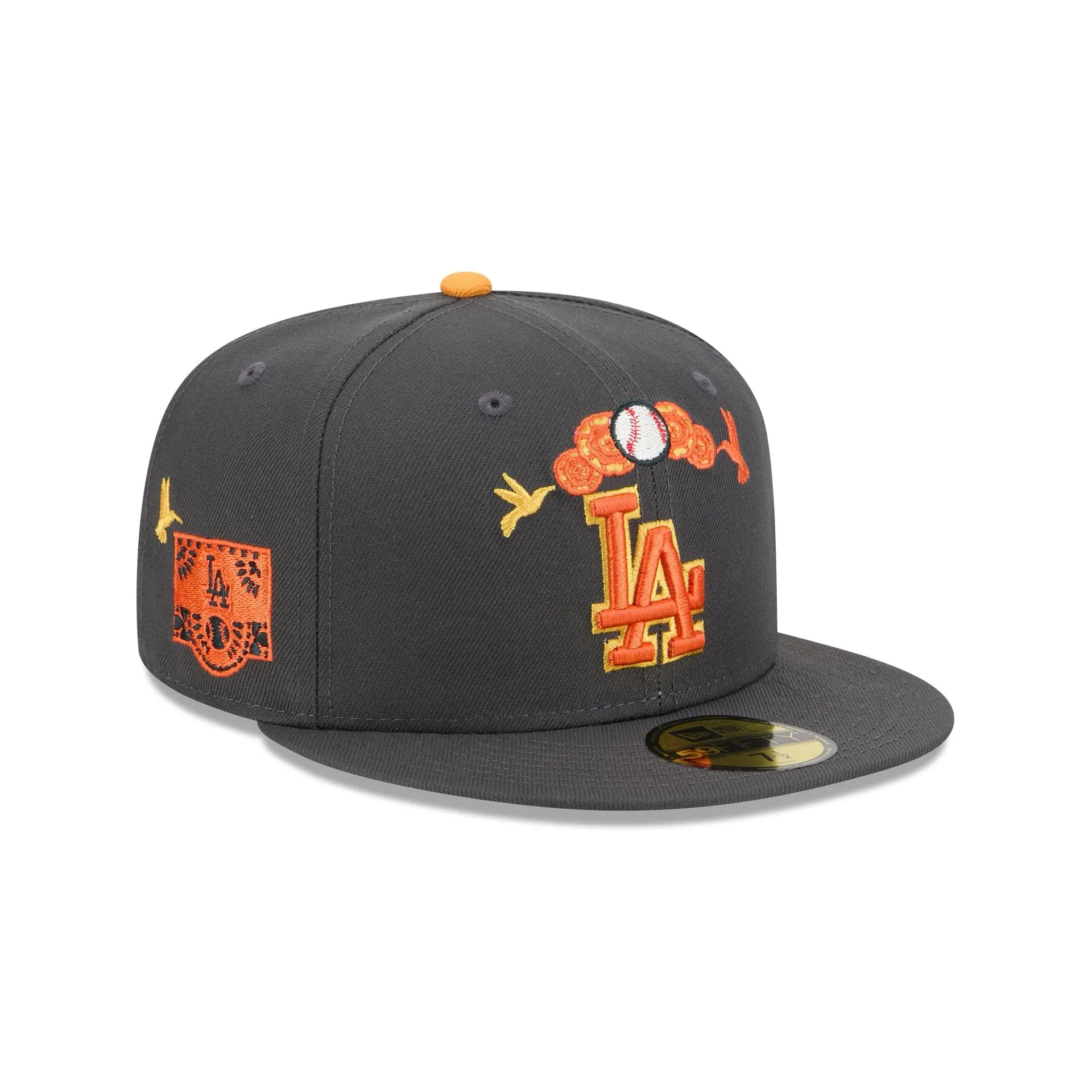 Los Angeles Dodgers Day of the Dead Graphite 59FIFTY Fitted Hat sold by New Era