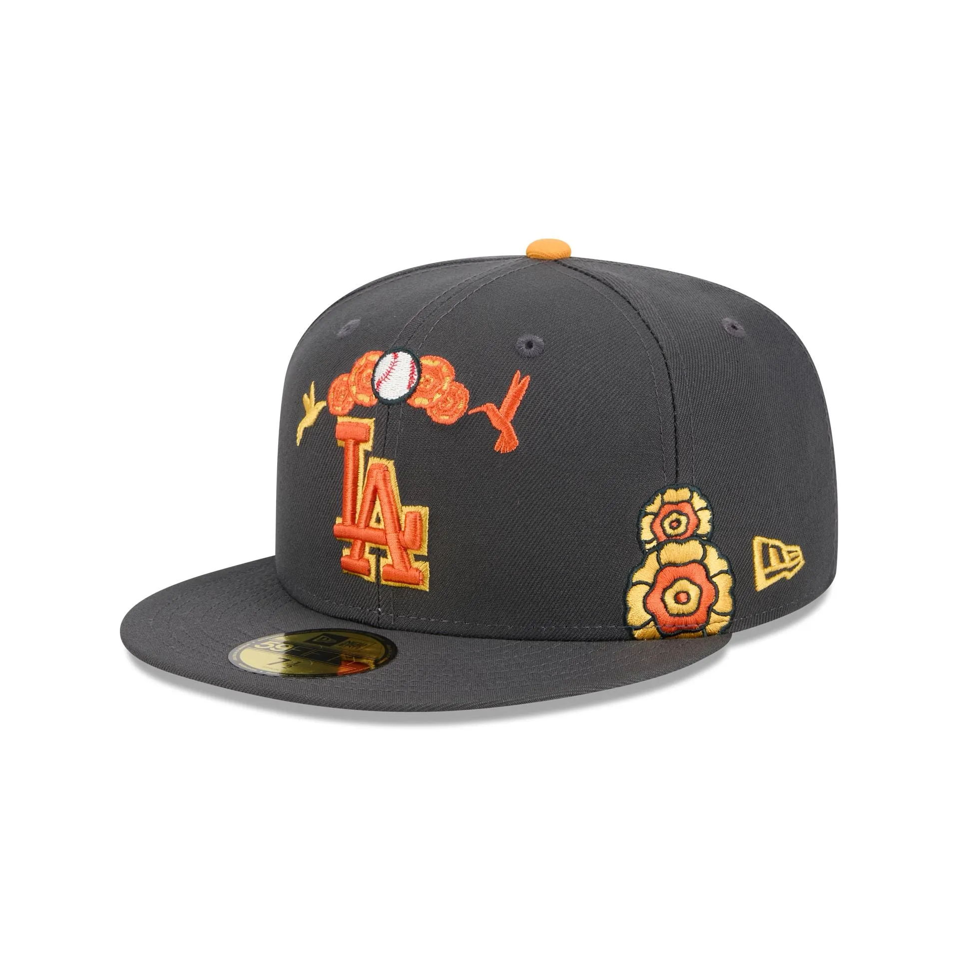 Los Angeles Dodgers Day of the Dead Graphite 59FIFTY Fitted Hat sold by New Era product image thumbnail 3